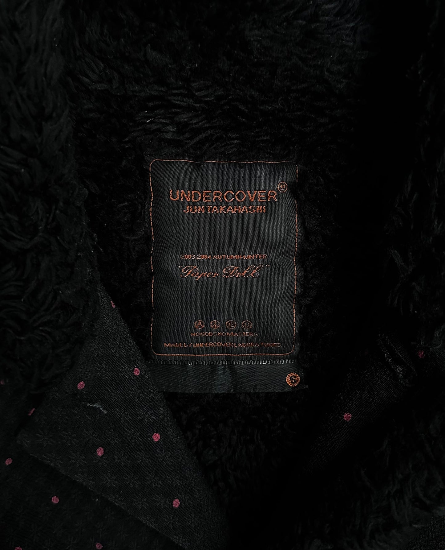 UNDERCOVER AW03 “but beautiful: Paper Doll” Polka Dot Teddy Coat