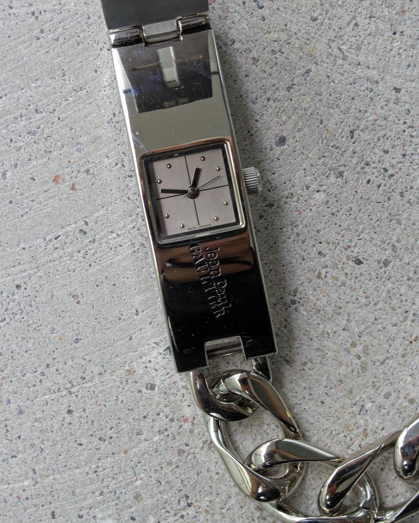 Jean-Paul GAULTIER Early 00s Cuban Link Bracelet Watch