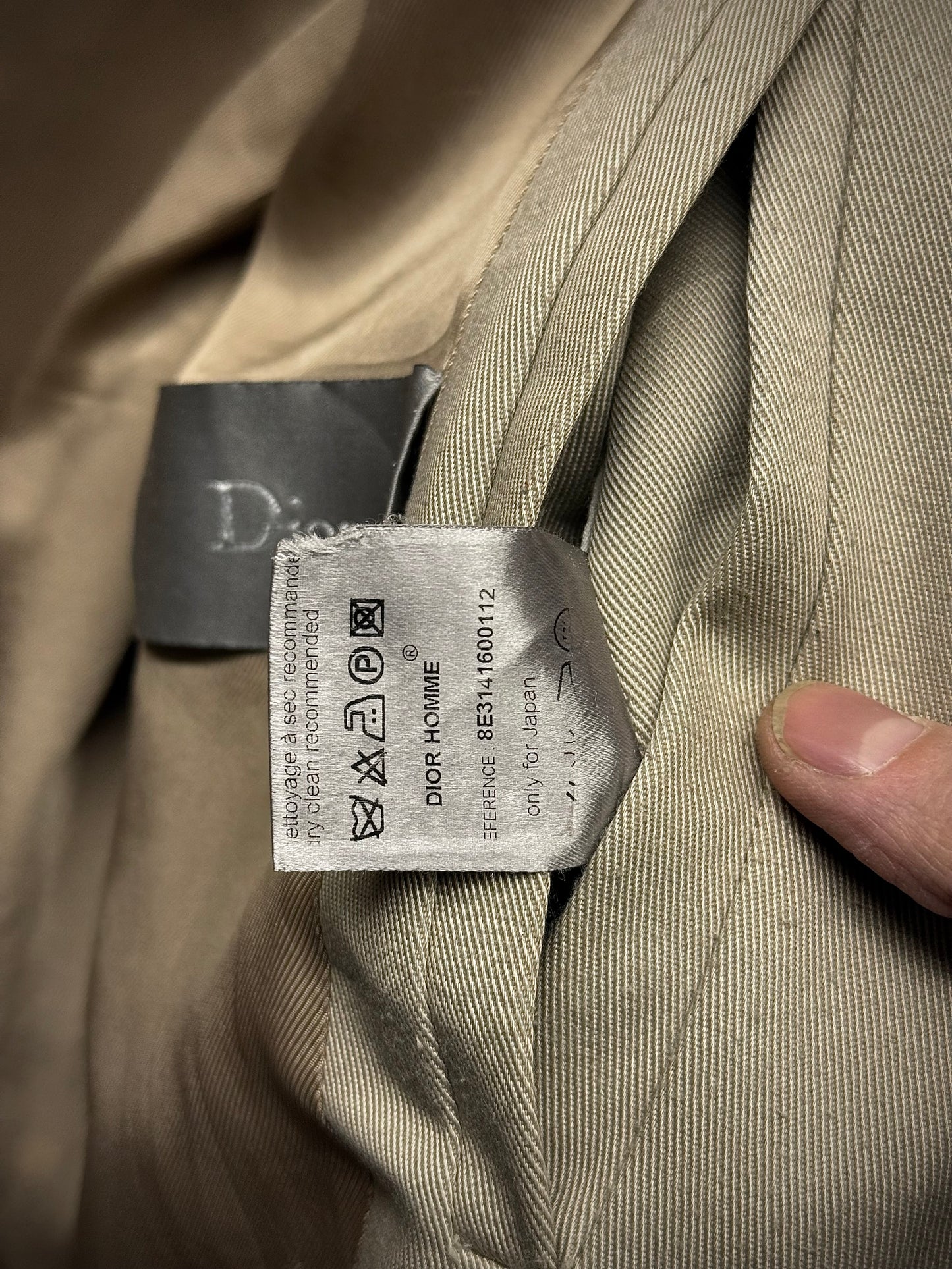 DIOR HOMME by Kris Van Assche SS08 Beige Cropped Utility Jacket detail | DRIEW GARMENTS
