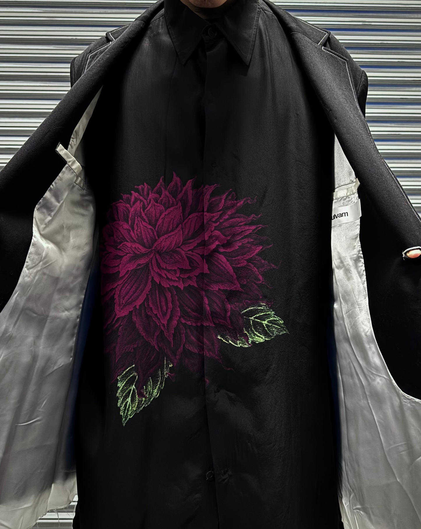 Yohji Yamamoto POUR HOMME SS22 ‘Dahlia’ Flower Printed Silk Button-up Shirt