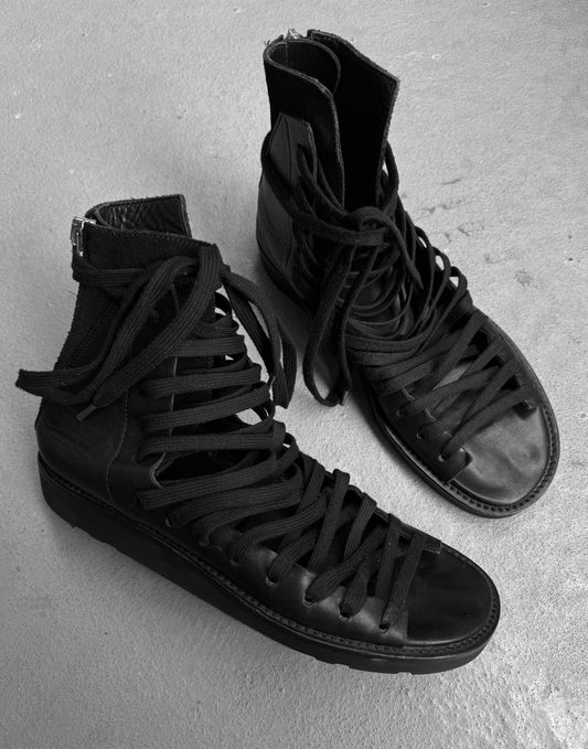 KRISVANASSCHE Early 00s Gladiator Megalace Sandals
