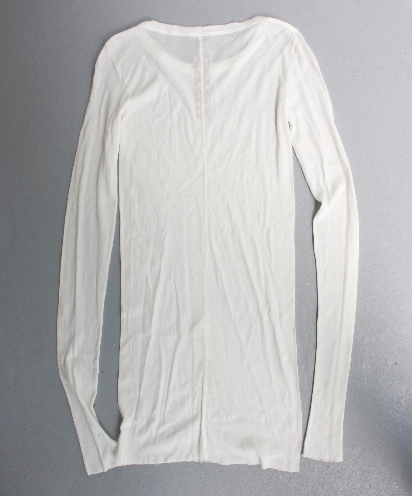 Rick Owens AW21 “GETHSEMANE” White Silk Long-sleeves