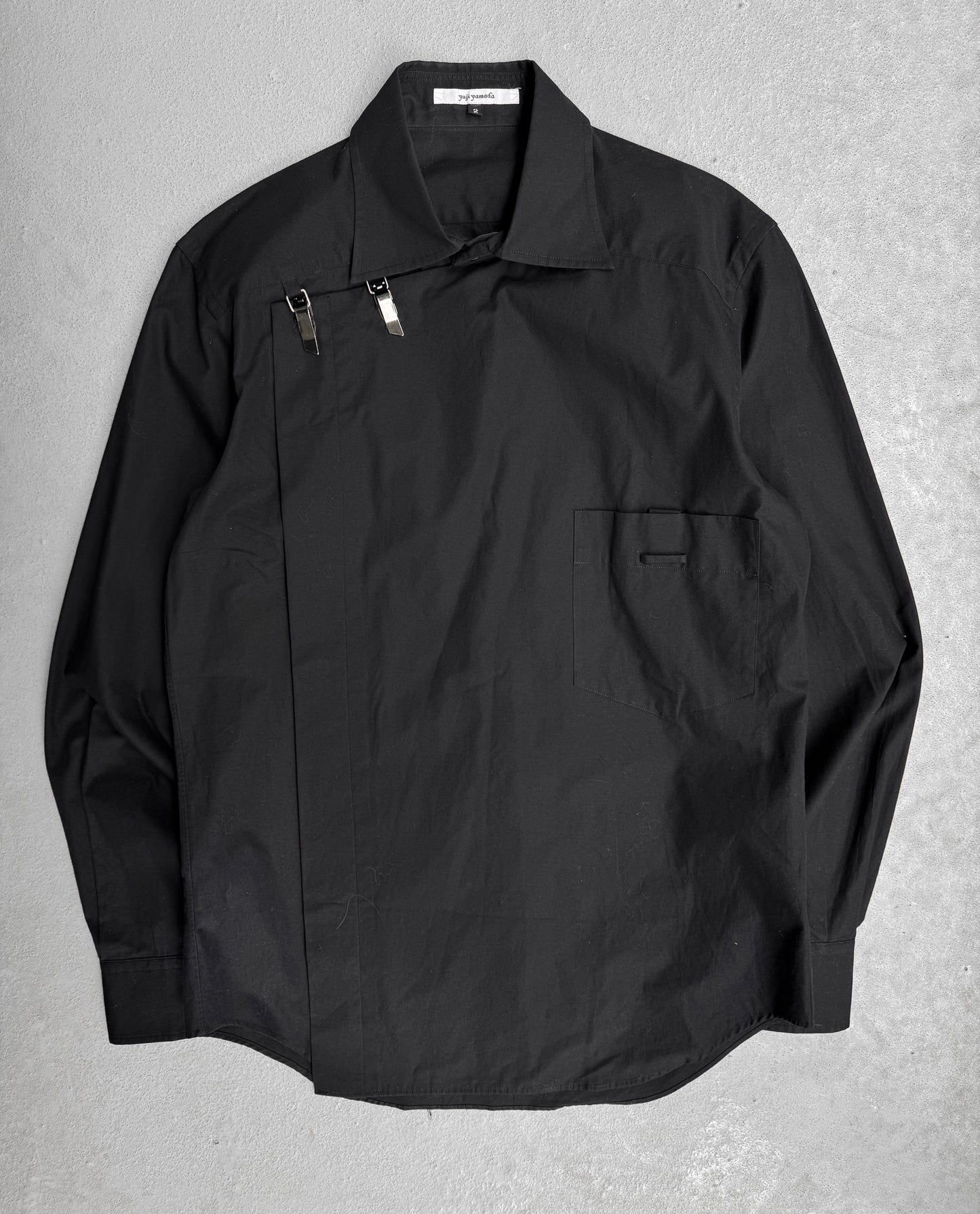 Yuji Yamada Early 00s Asymmetrical Hook Fastened Button-up Dress Shirts