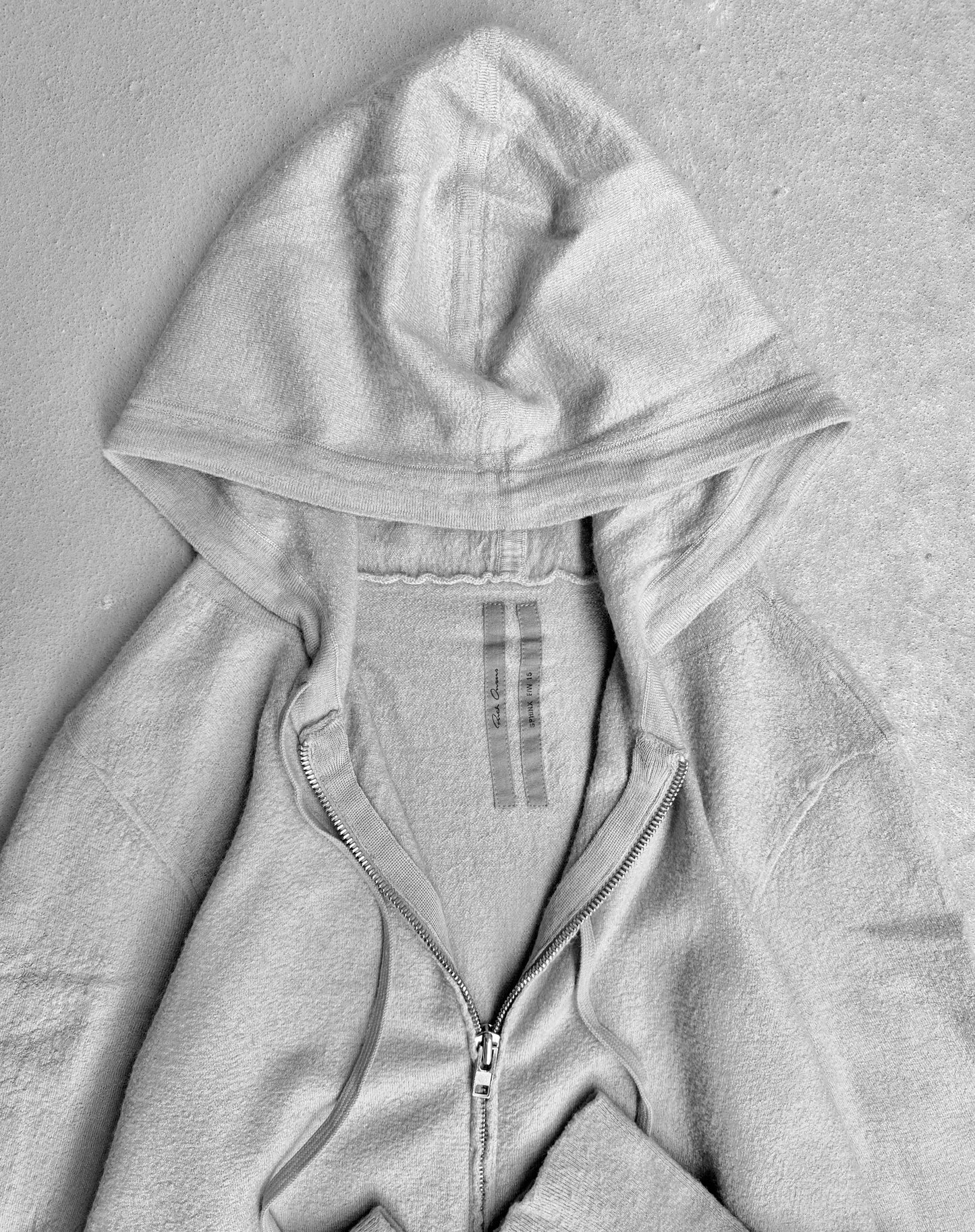 Rick Owens AW15 “SPHINX” Pearl Cashmere Zip-up Hoodie
