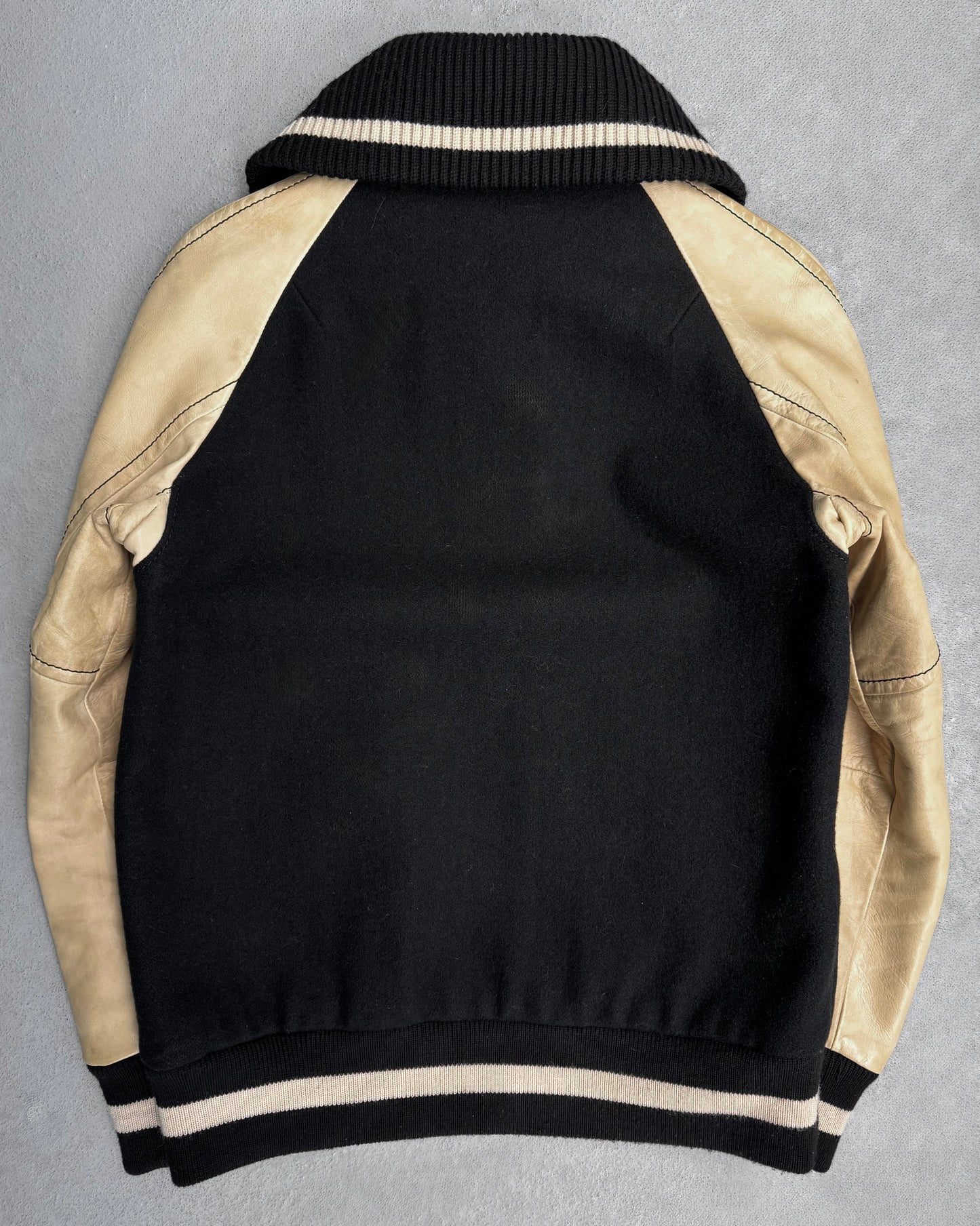Number (N)ine AW08 Leather Varsity Bomber Jacket