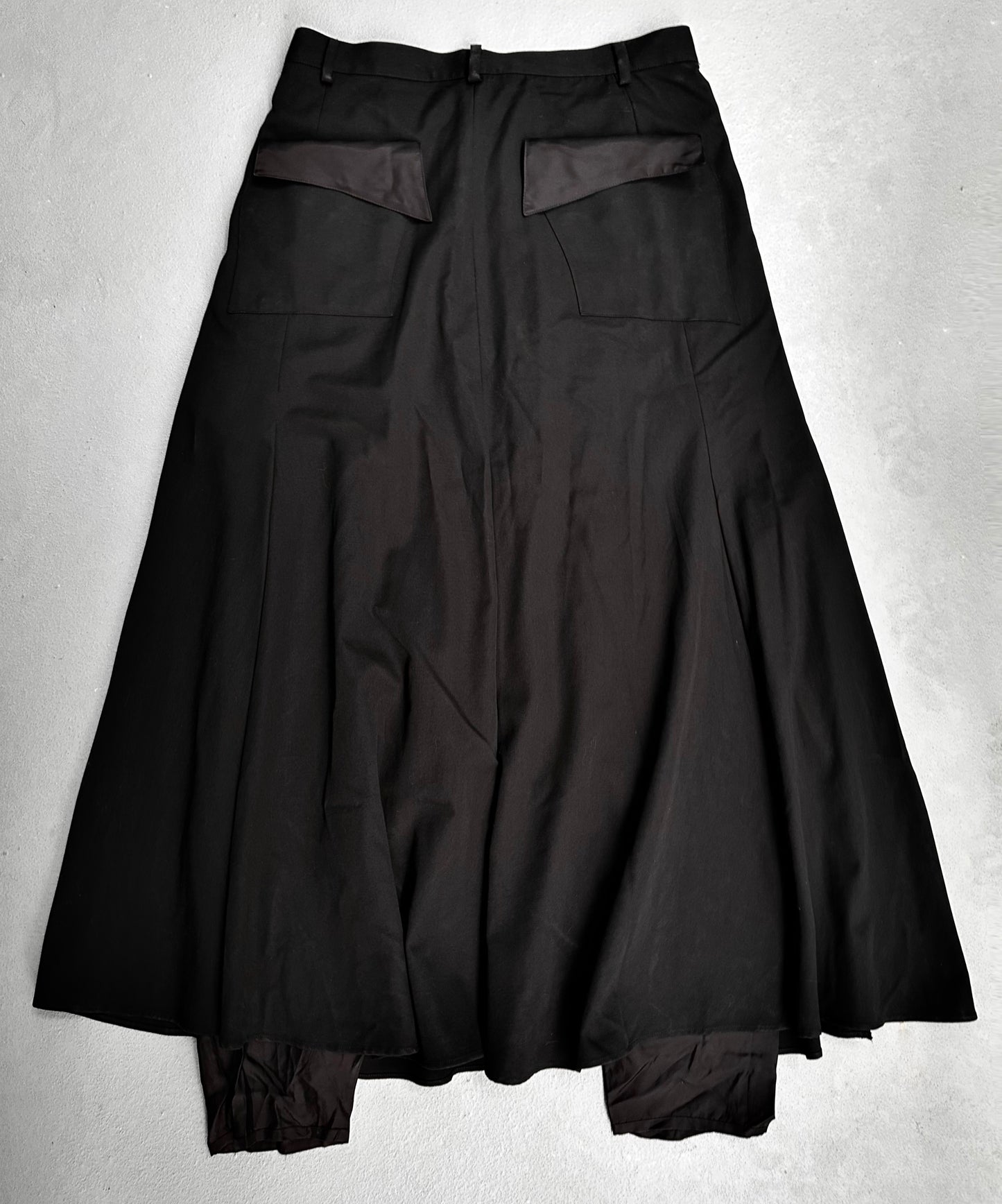 sulvam AW19 Layered Wool Skirt Pants