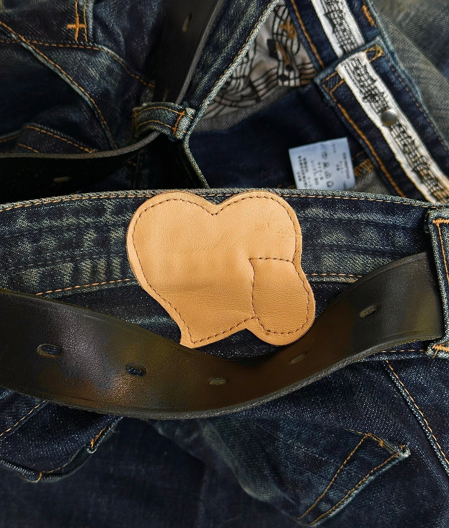 Number (N)ine SS08 ‘BIRDS’ Distressed Bootcut Denim