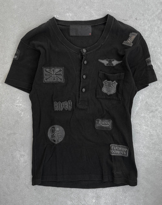 roen by Hiromu Takahara Punk Patches Button-up T-shirt