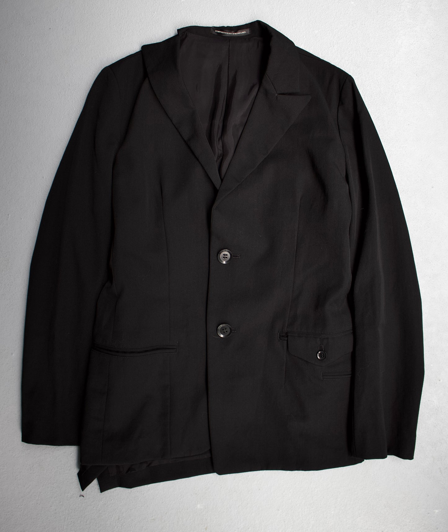 Y’s by Yohji Yamamoto AW12 Asymmetrical Wool Blazer