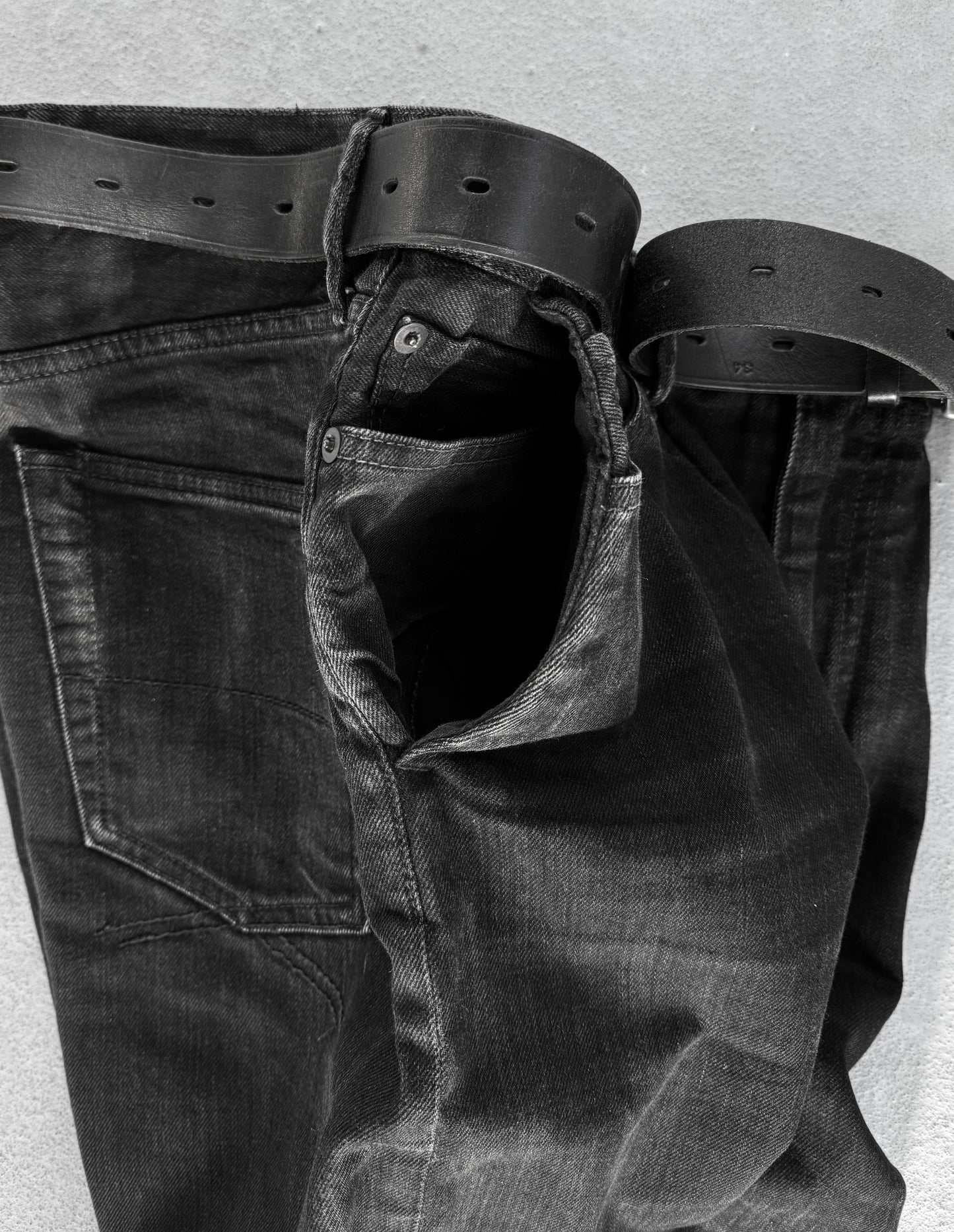 MiharaYasuhiro SS10 Double Pockets Cropped Grey Denim