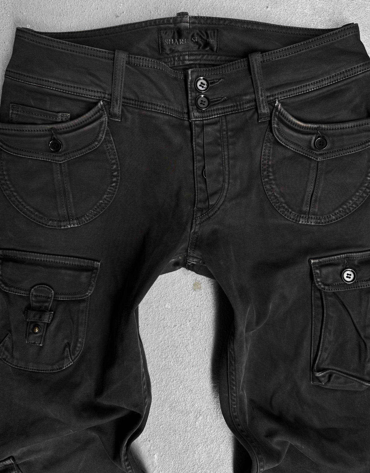 SHARE SPIRIT HOMME Early 00s Multi-pockets Cargo Bootcut Khaki Pants