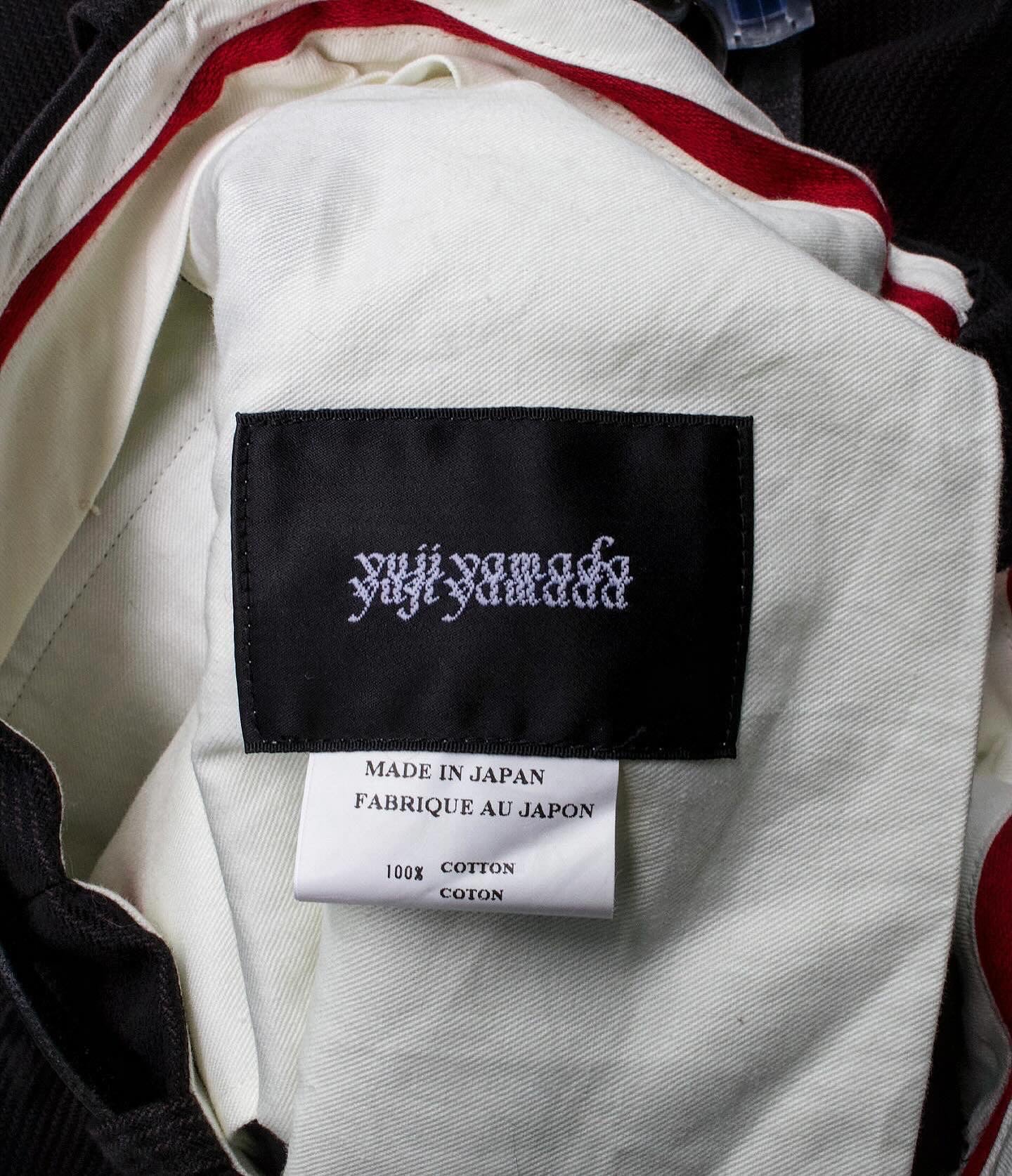 Yuji Yamada Late 90s Jacquard Cotton Raw Cut Pants