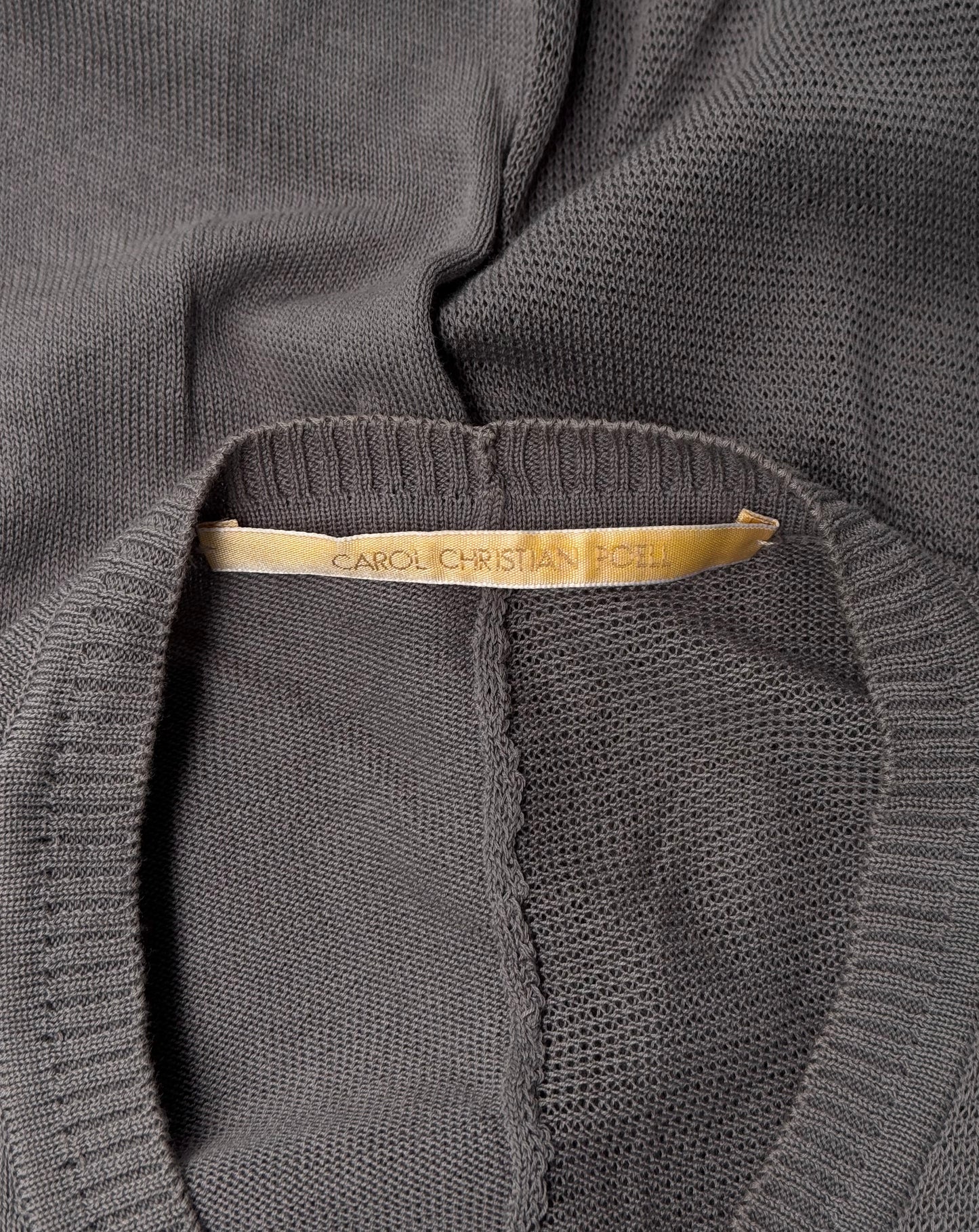 Carol Christian Poell 2002 ‘KM1637TONE/3’ Asymmetrical Transparent Cotton Knitted Sweater