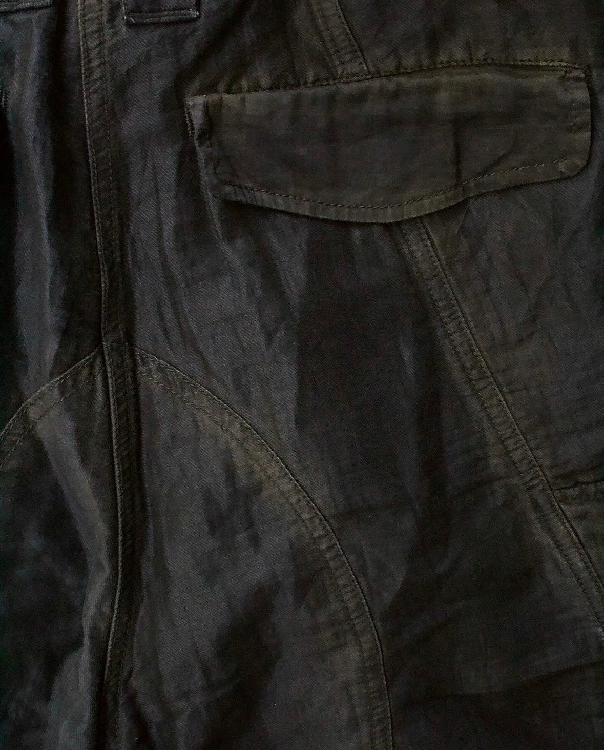MiharaYasuhiro SS10 Runway Linen Hybrid Wrap Cargo Shorts