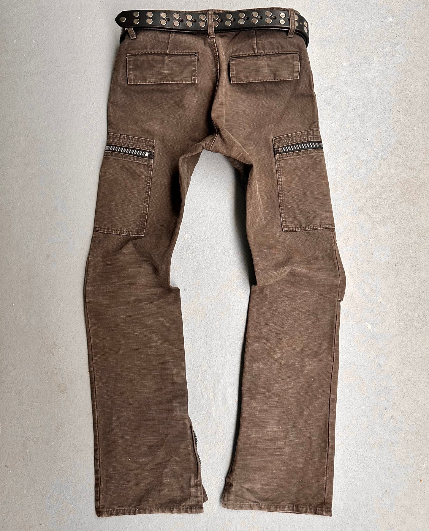 ATTACHMENT by Kazuyuki Kumagai Early 00s Articulated Knee Flare Bootcut Cargos