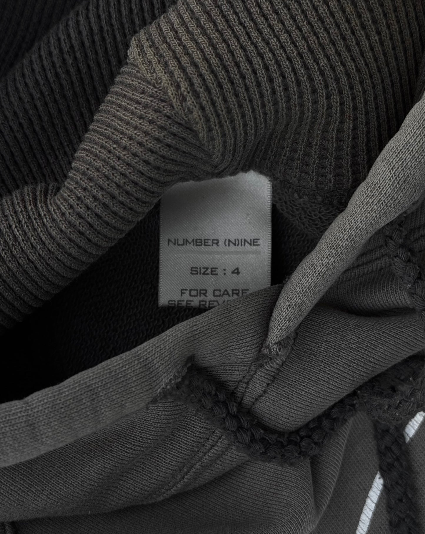 Number (N)ine AW01 “STANDARDS” Crest Graphic Sleeveless Hoodie