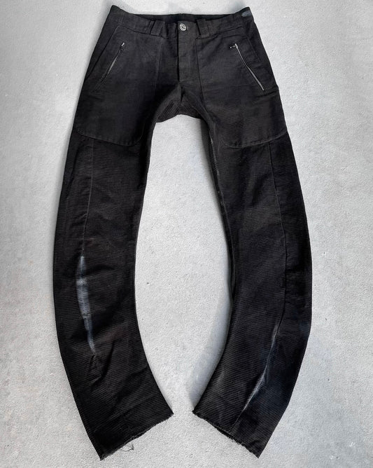 ZAM BARRETT Object-dyed Overlock-Stitching J-cut Denim