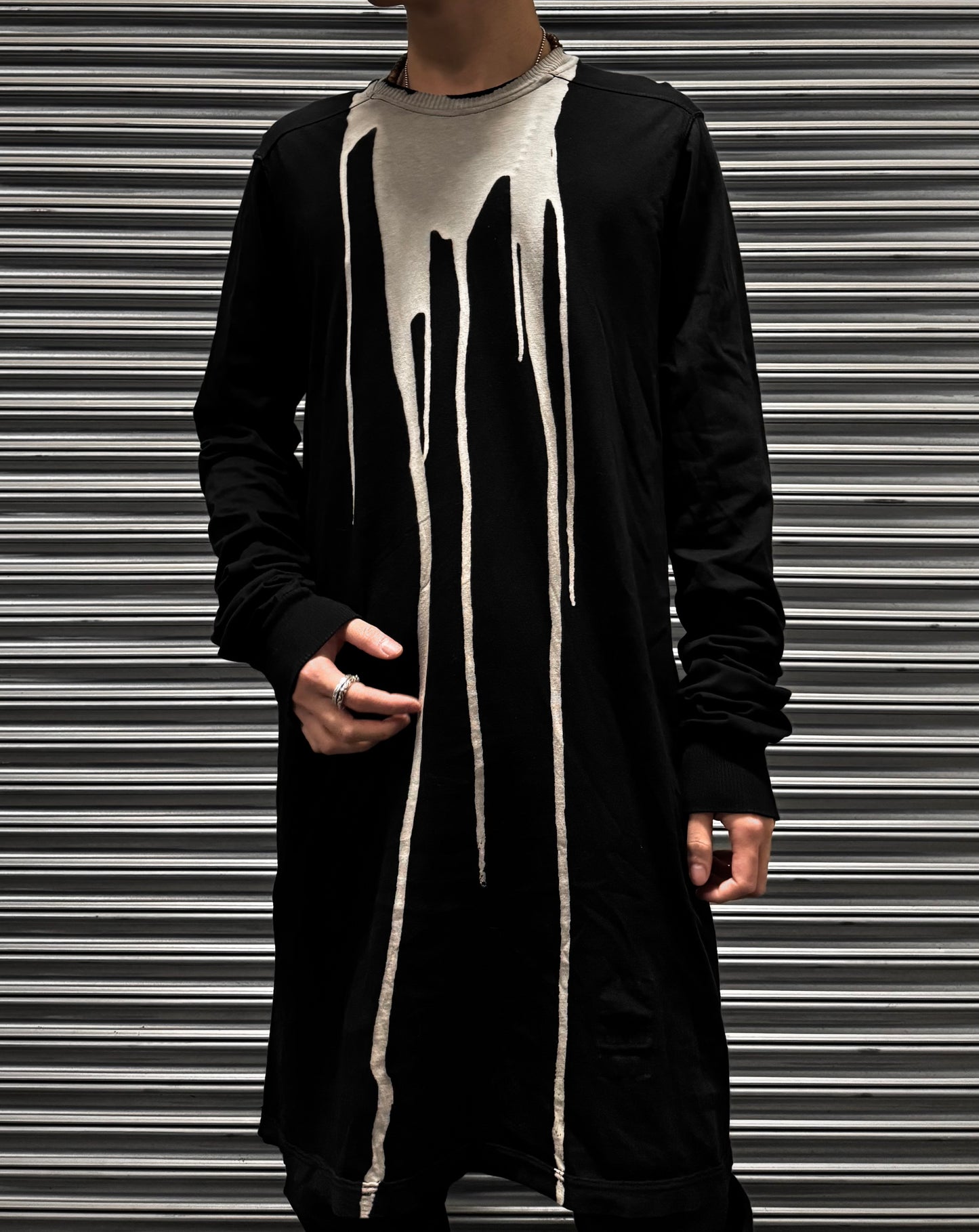 Rick Owens DRKSHDW AW16 “MASTODON” Vomit Bleached Crewneck Long-sleeves