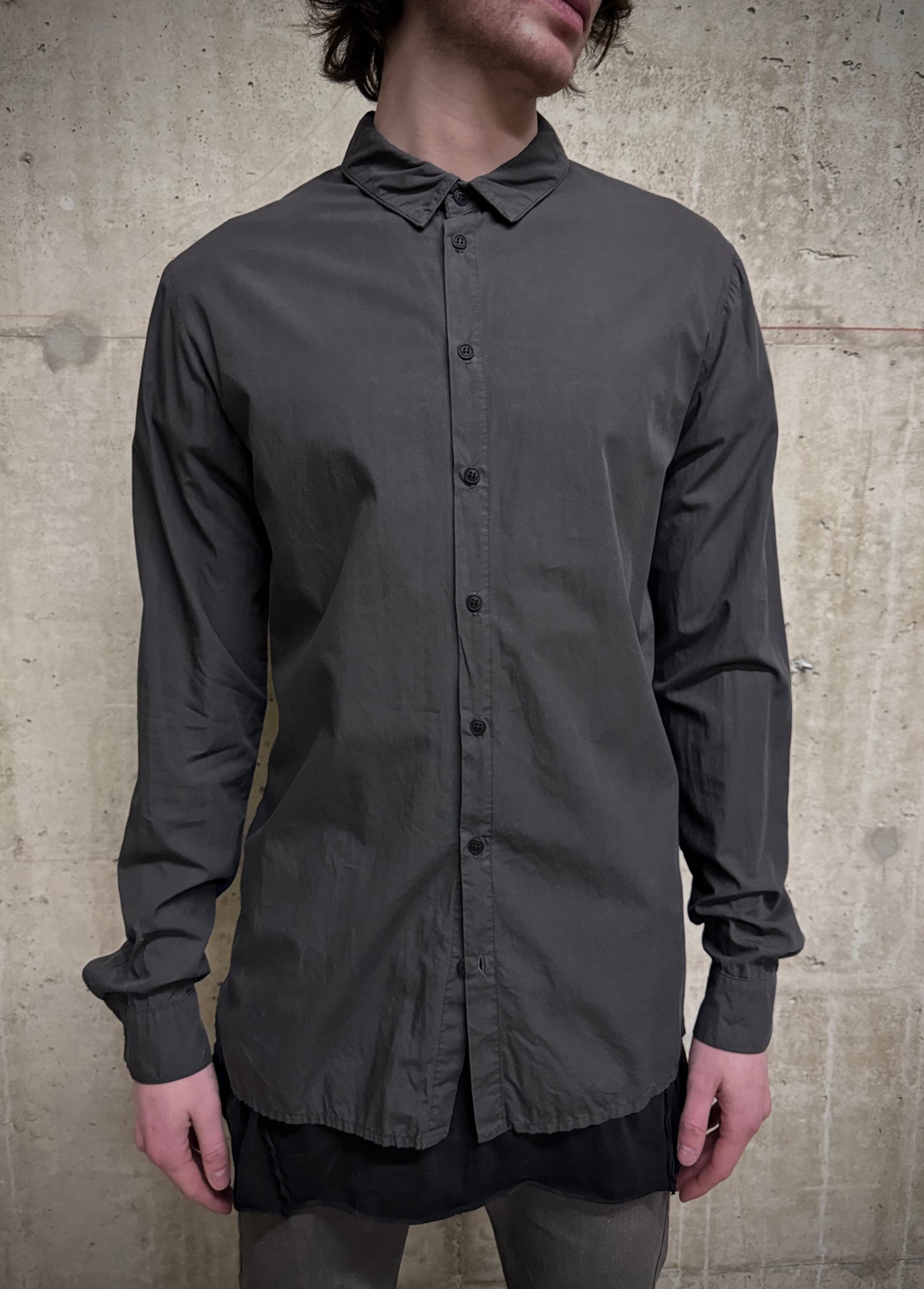 SILENT by DAMIR DOMA 2010s Dust Grey Classic Button-up Shirt