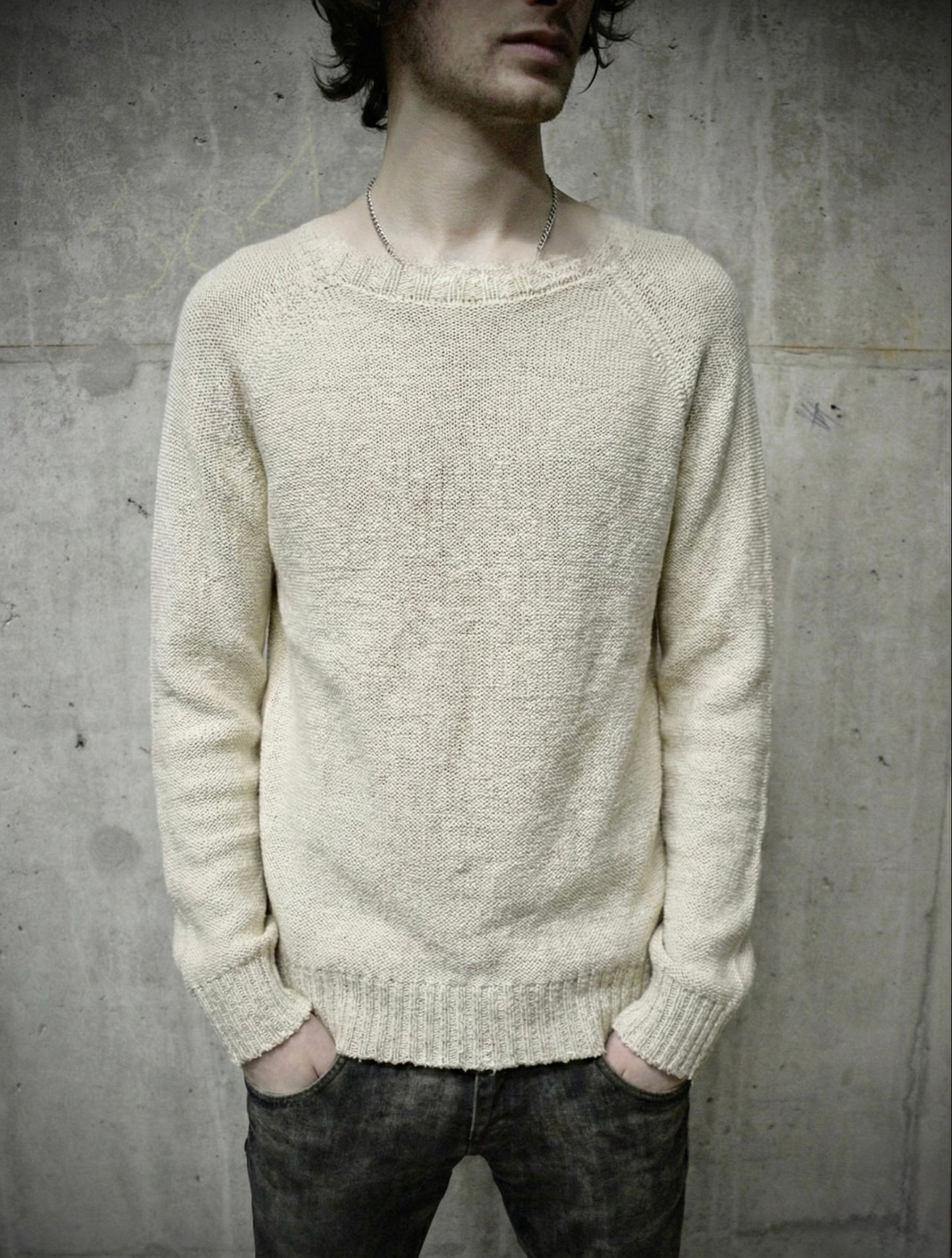 Carol Christian Poell ‘KM/2629-IN PENTASIR/1’ Seamless Round Neck Wool Knitted Sweater detail | DRIEW GARMENTS