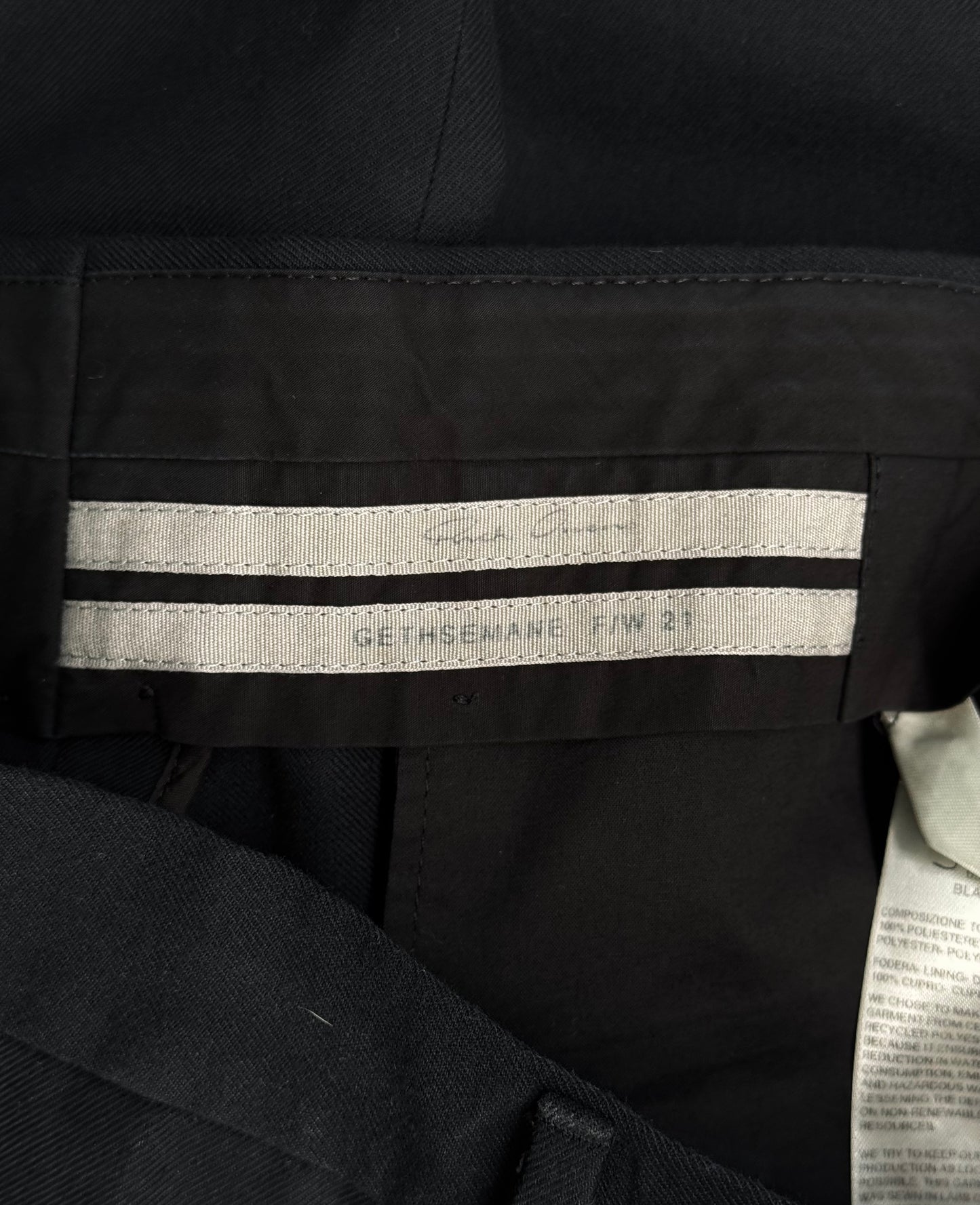 Rick Owens AW21 “GETHSEMANE” Austin Cropped Pants