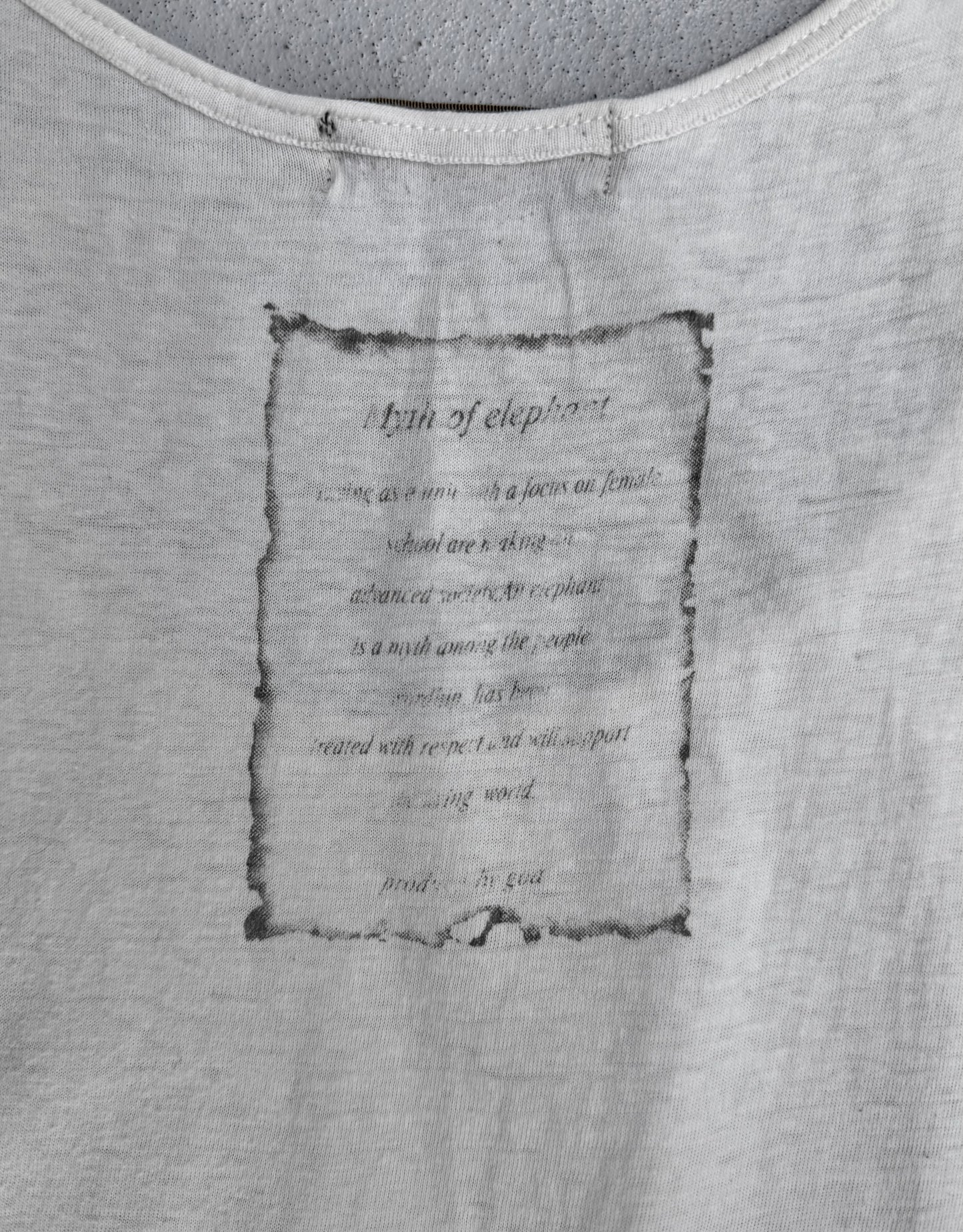 G.O.A Early 00s ‘Myth of elephant’ Graphic Printed Tank Top