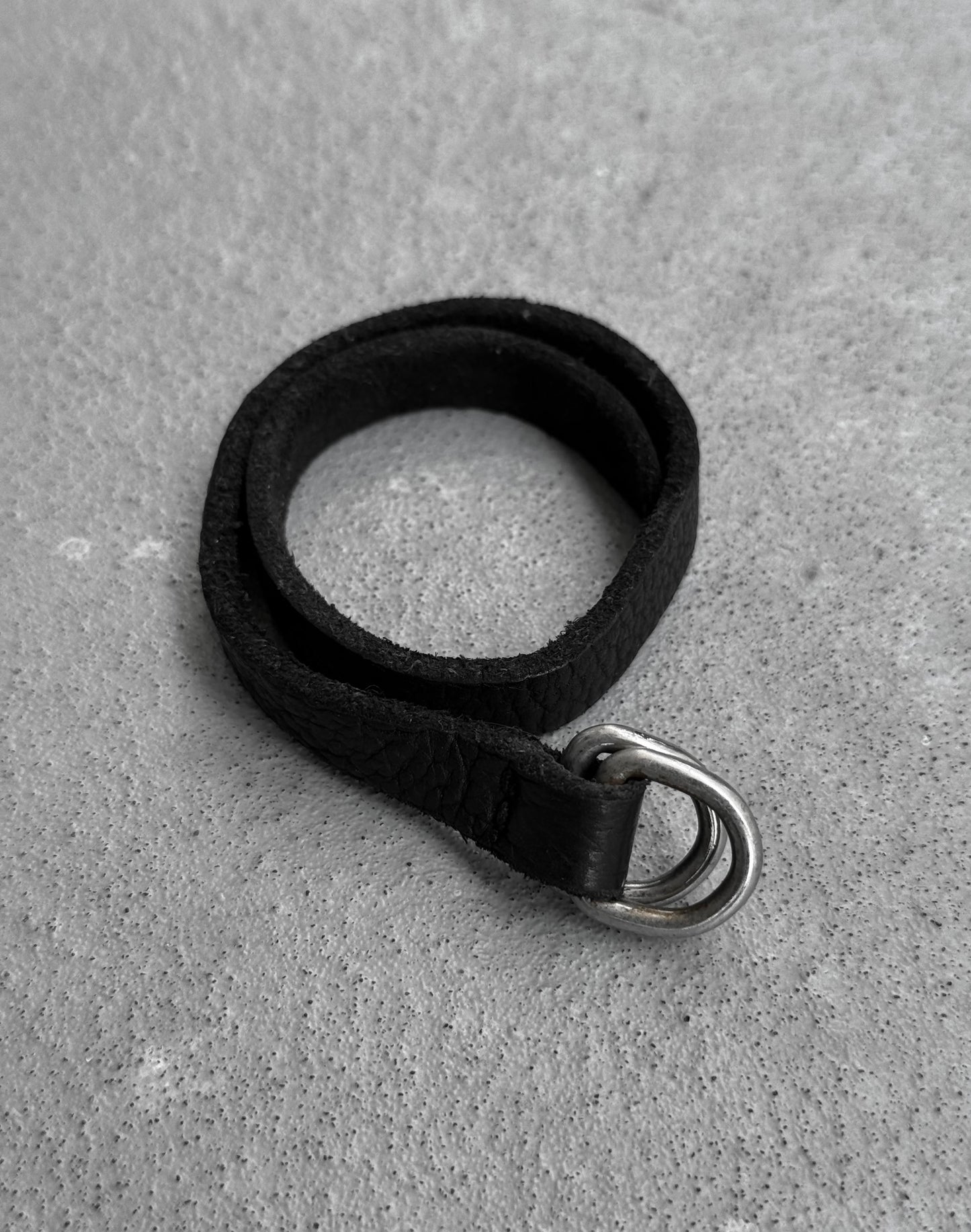 GUIDI 'BLT00B' Full-grain Bison Leather Bracelet