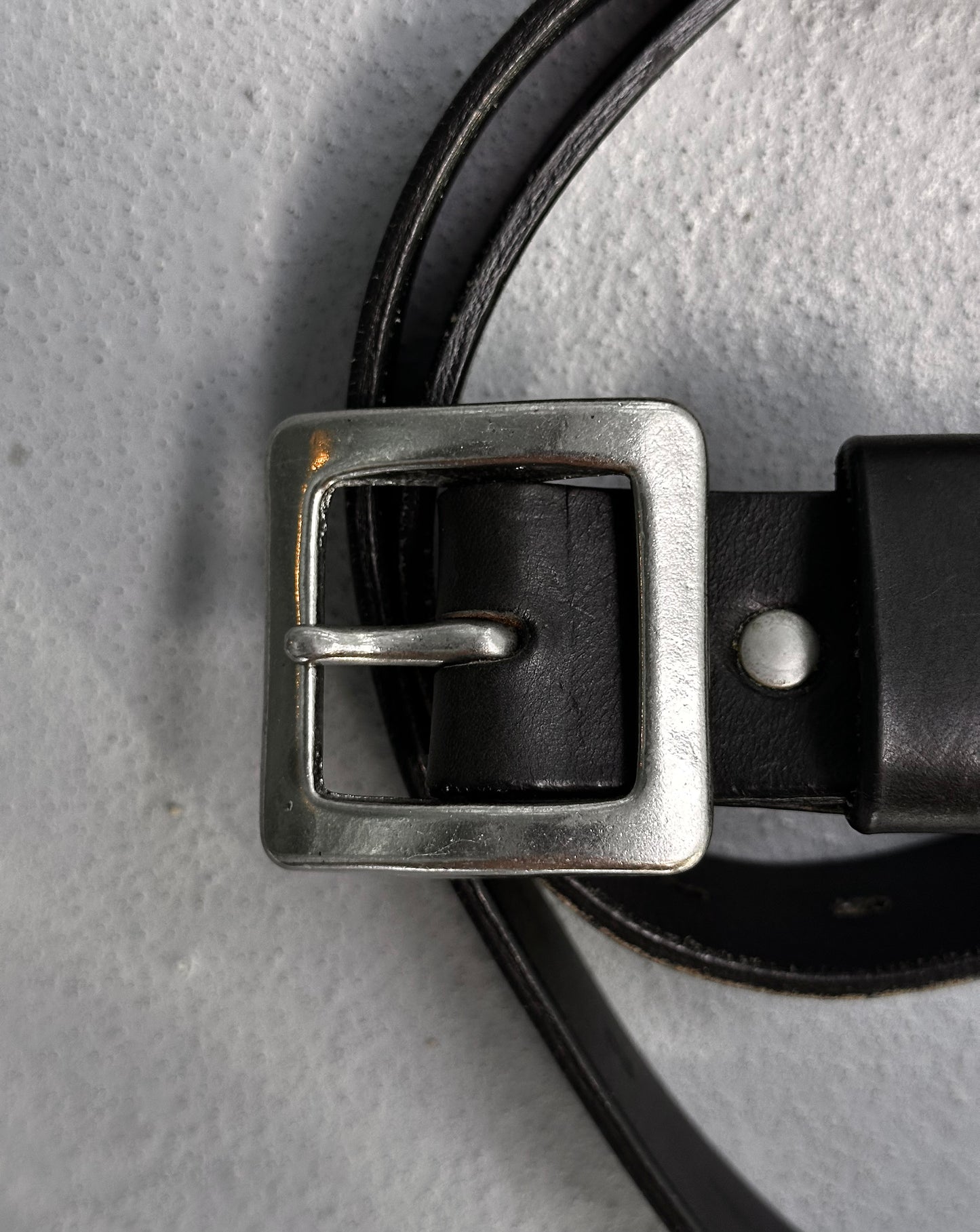Issey Miyake 00s Leather Buckle Belt