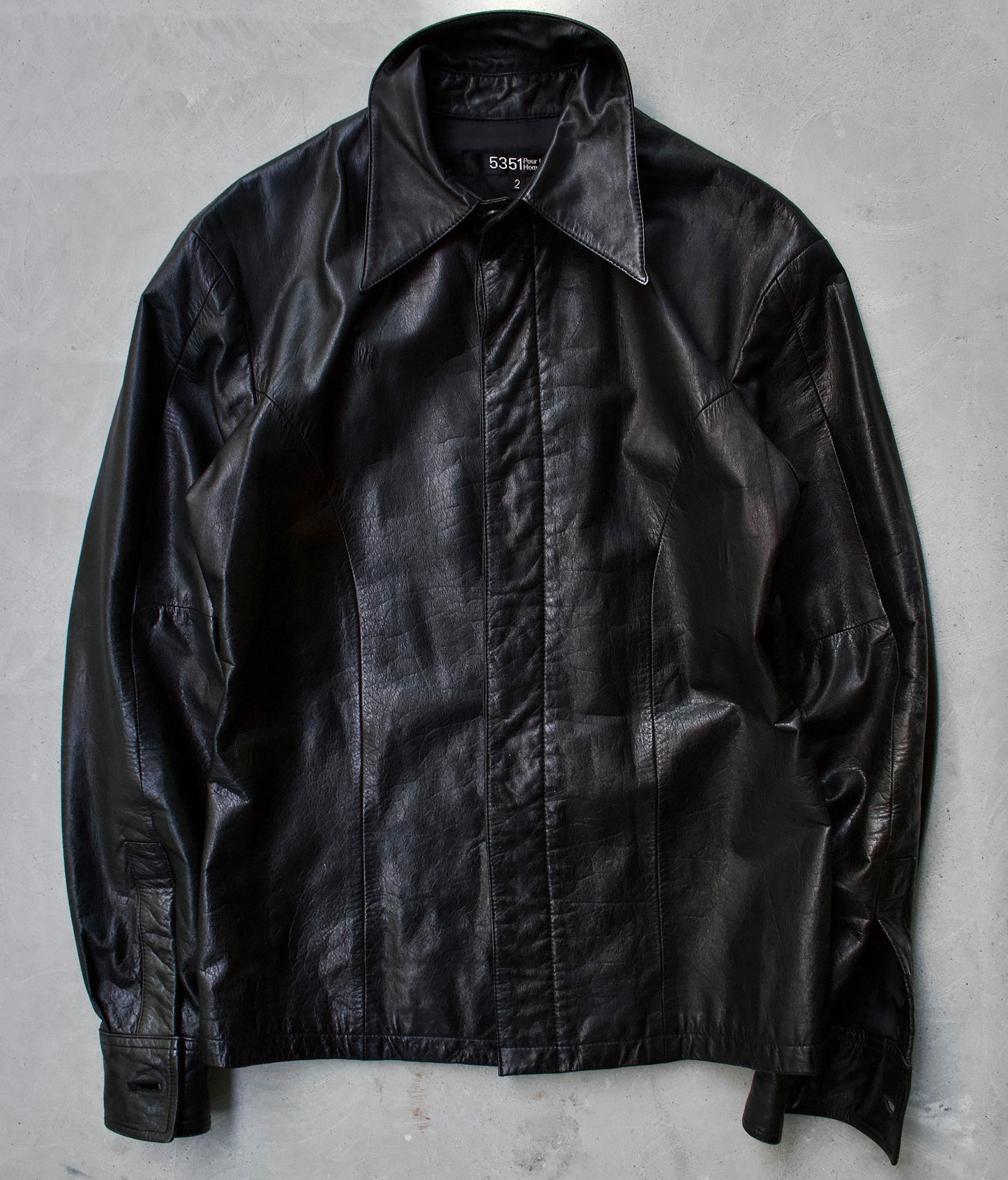 5351 Pour Les Hommes Early 00s Cowhide Leather Shirt