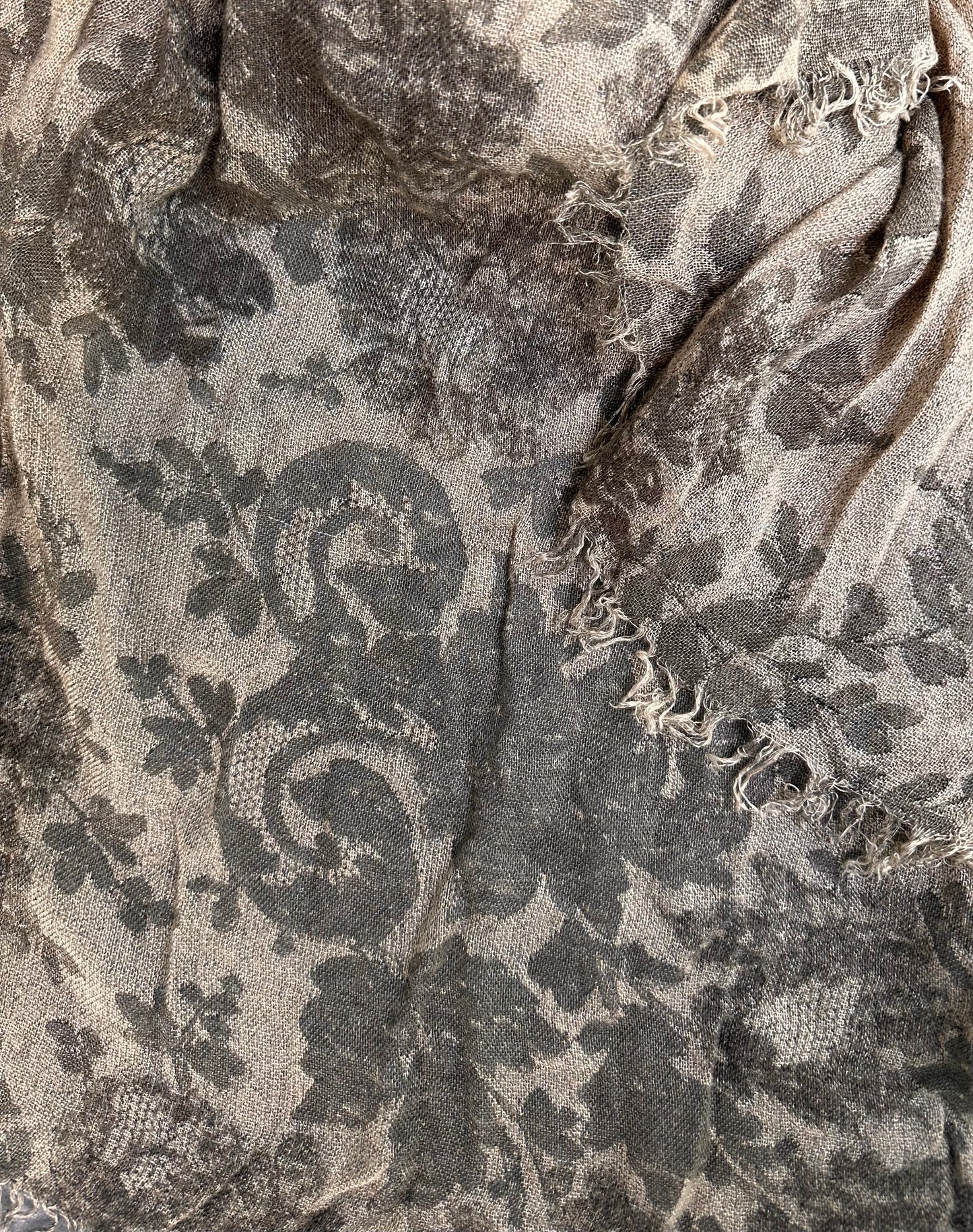SHARE SPIRIT Early 00s Floral Printed Fringe Scarfs