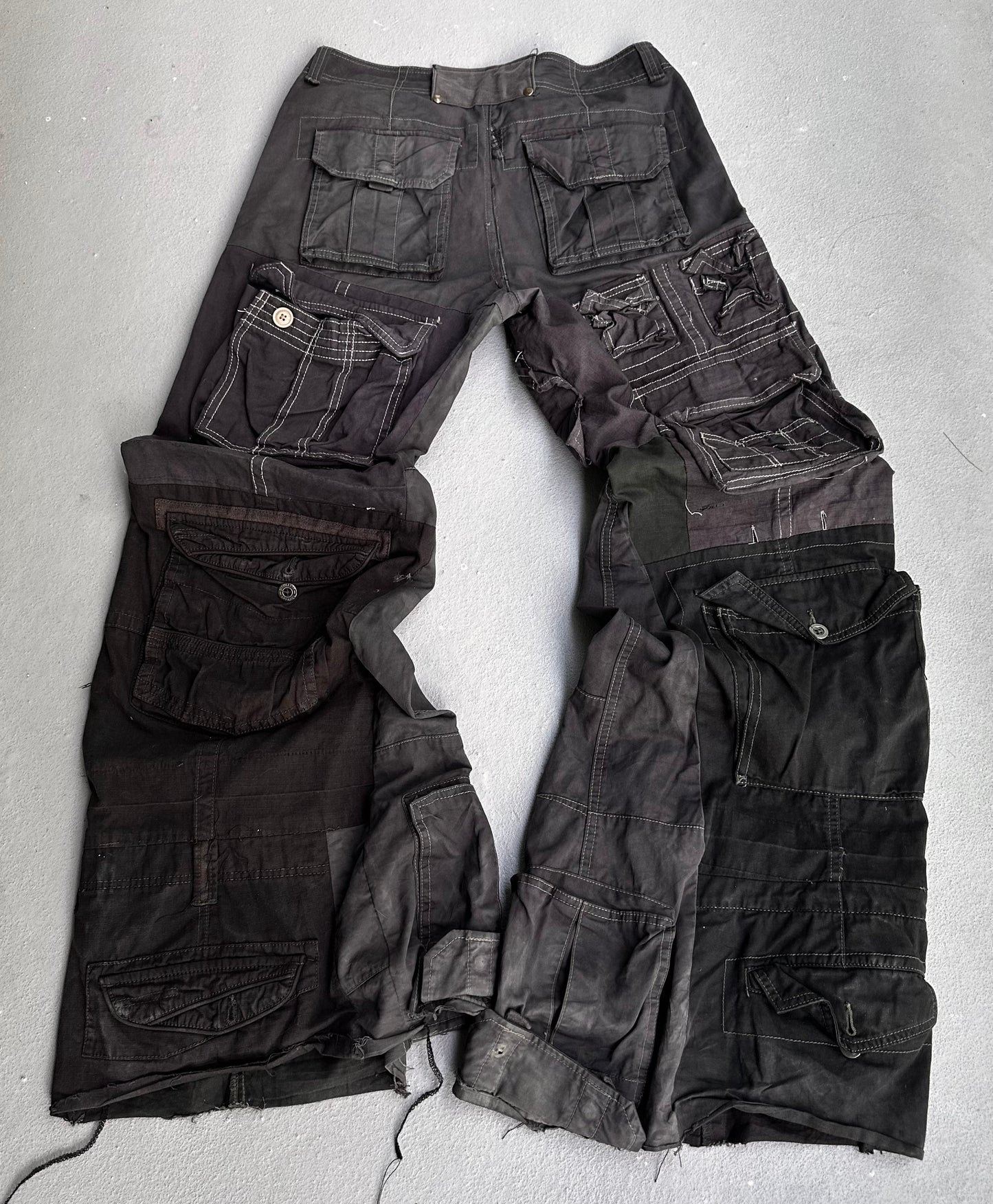 Hideki Ryuga SS24 “Fragment” Reconstructed Utility Cargo Pants