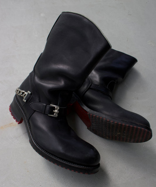 roen by Hiromu Takahara Early 00s Cuban Chain Cowboy Boots