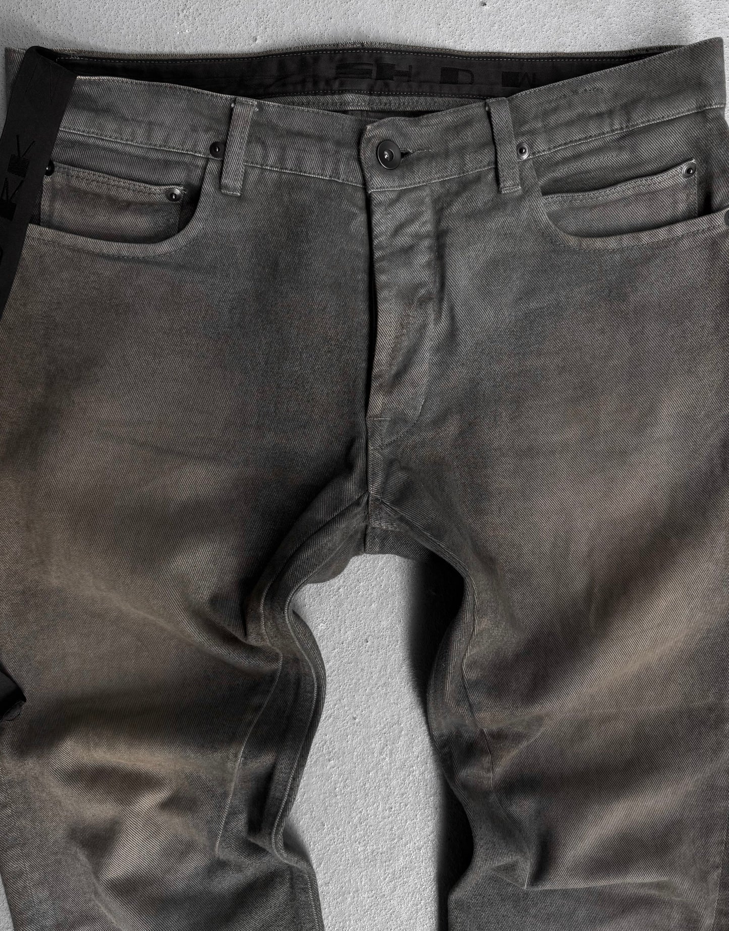 Rick Owens DRKSHDW SS13 “ISLAND” DRK DUST Moleskin ‘Torrence Cropped’ Denim