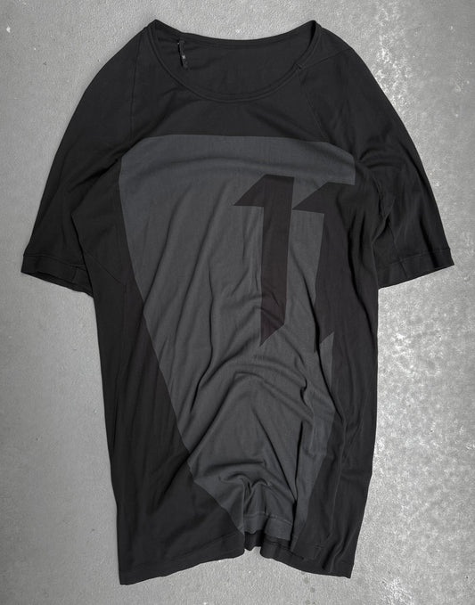 11 by Boris Bidjan Saberi 'TS1 P2 F1103' "11" Graphic Longline T-shirt