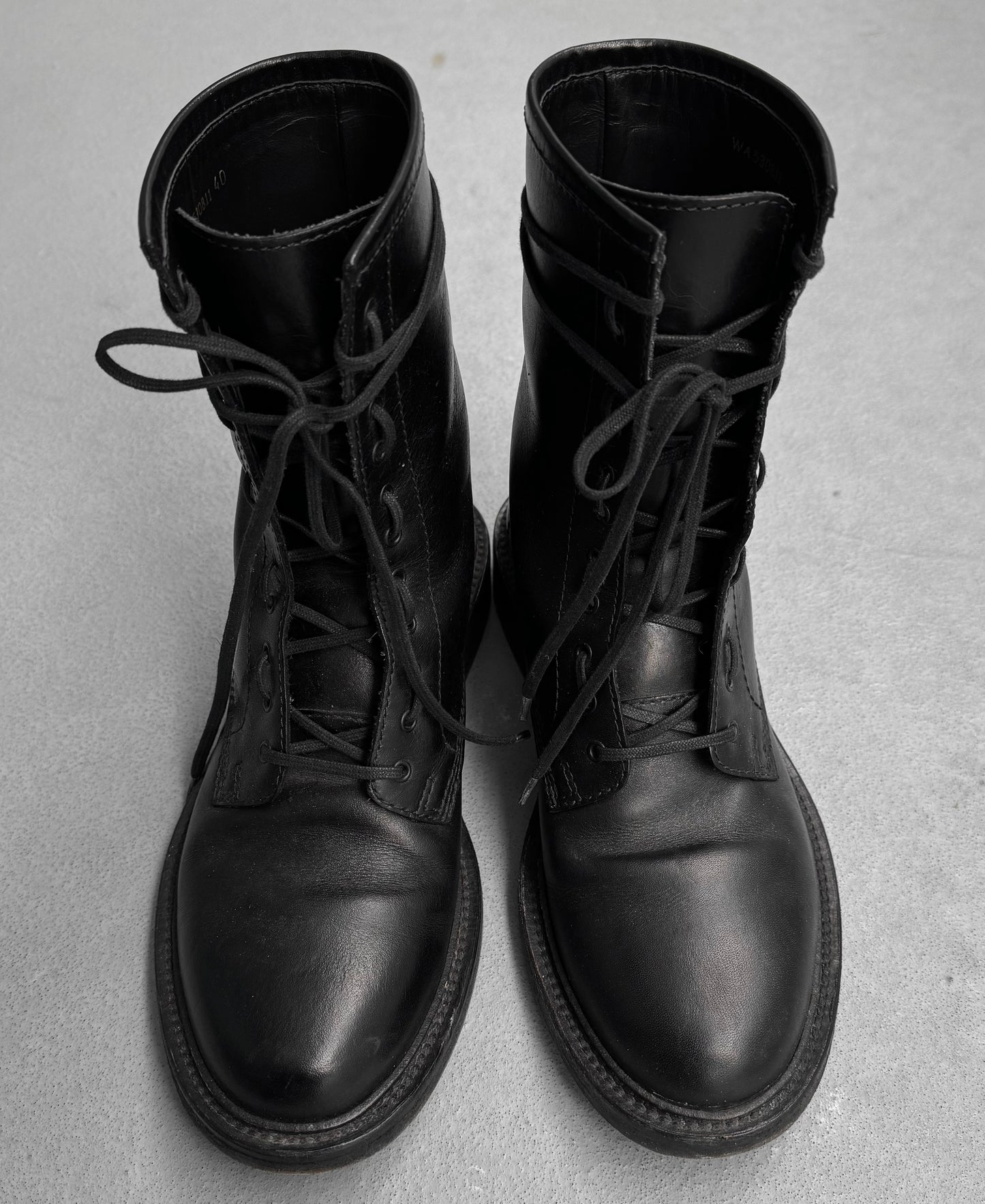 Saint Laurent Paris AW14-15 ‘Ranger’ Combat Lace-up Leather Boots