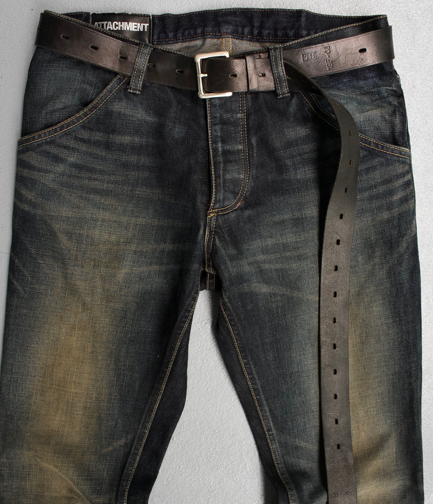 ATTACHMENT by Kazuyuki Kumagai 00s Acid-Wash Bootcut Denim