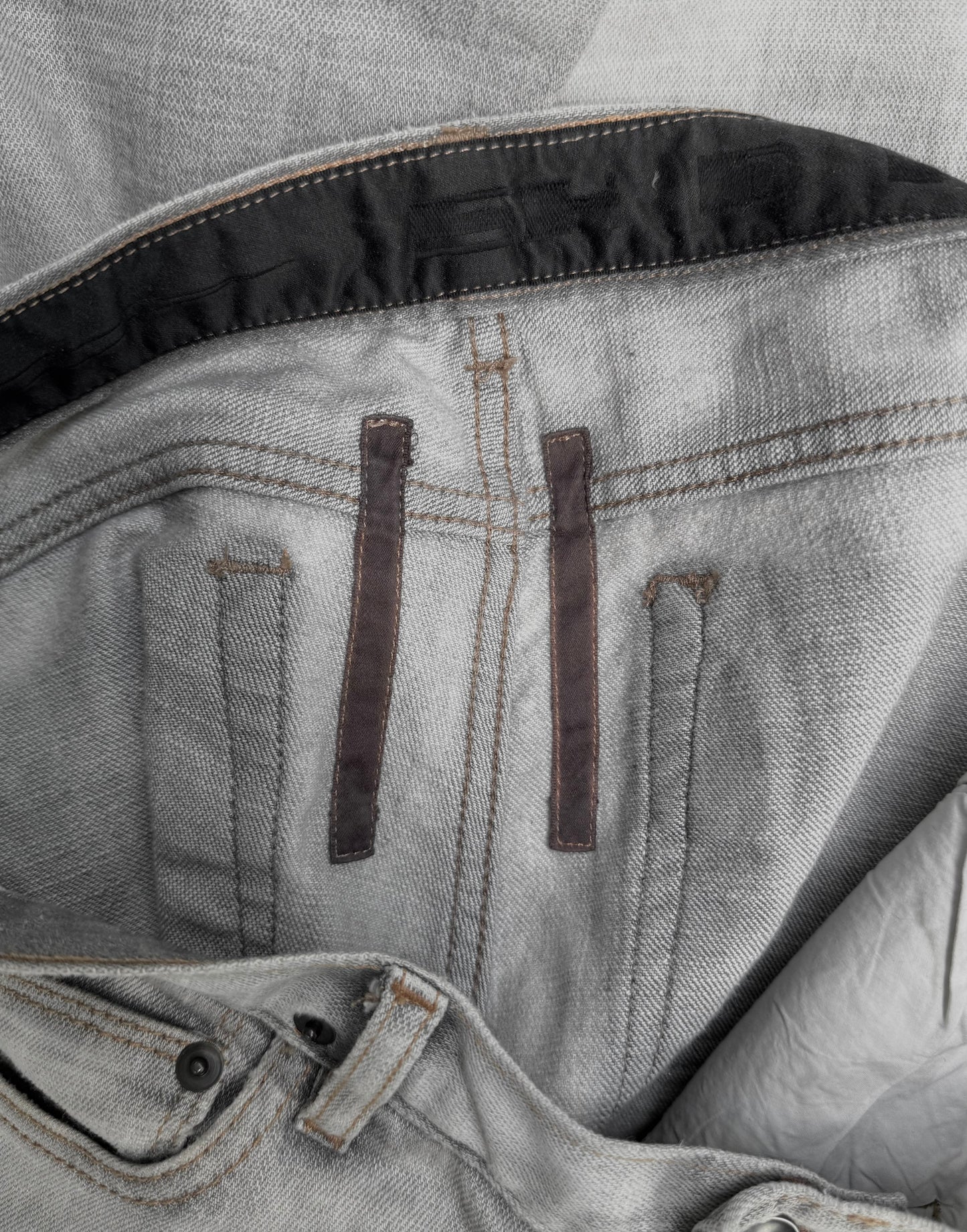 Rick Owens DRKSHDW AW06 “DUSTULATOR” Pearl ‘Bias’ Flare Bootcut Denim