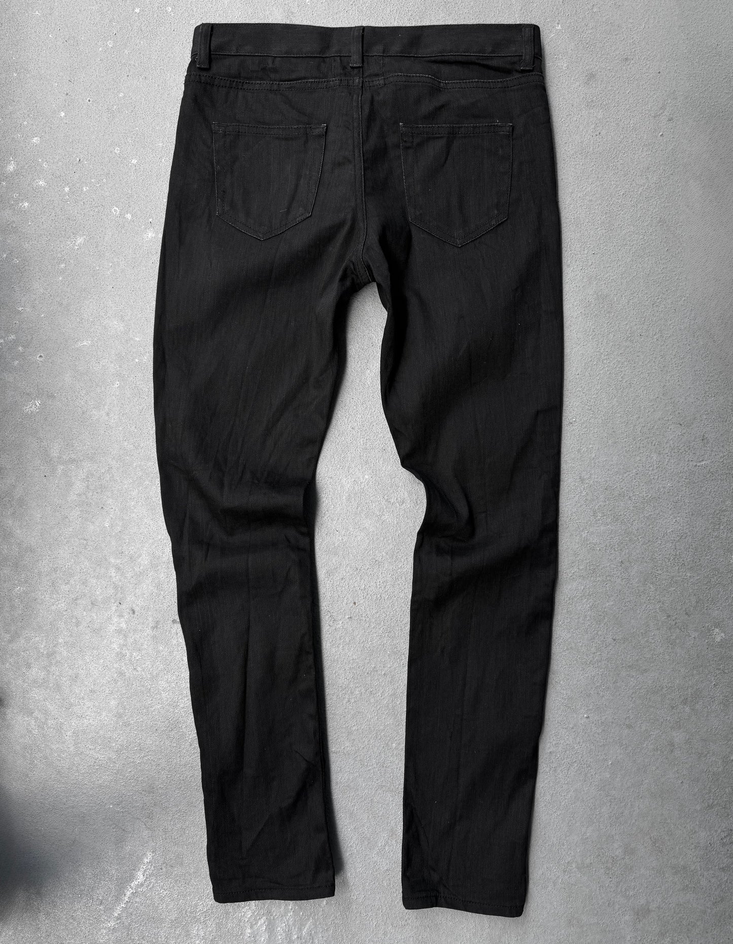Saint Laurent Paris AW15 Black ‘D01’ Distressed Knee Skinny Denim