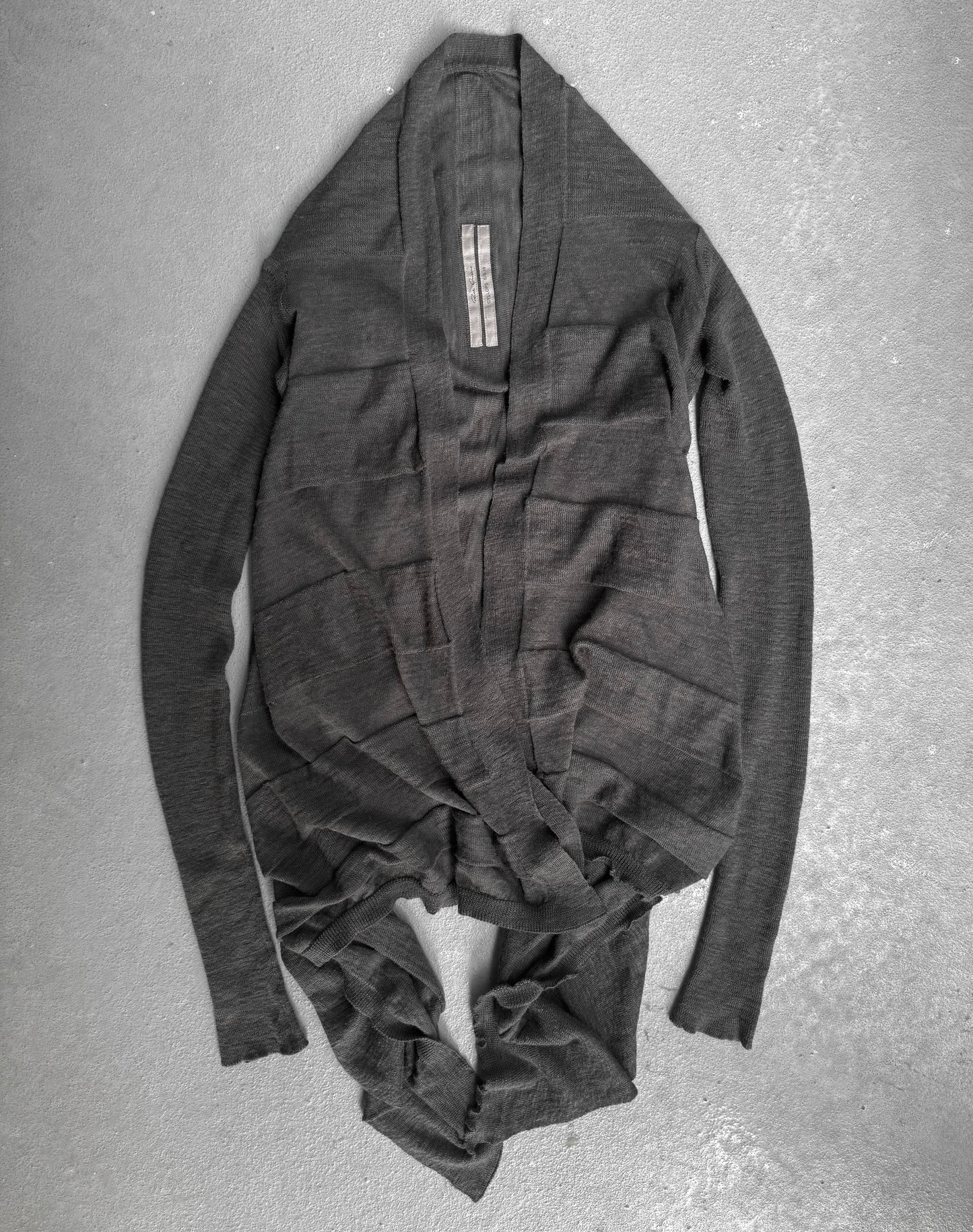 Rick Owens SS16 "CYCLOPS" DARKDUST Open-Front Cardigan
