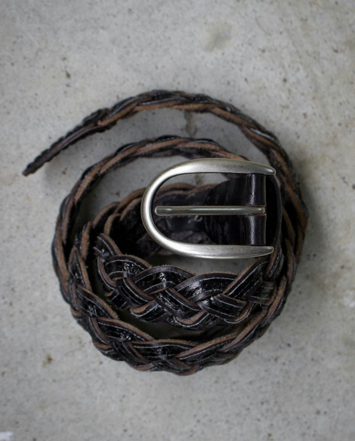 Tornado Mart 2000s leather woven belt