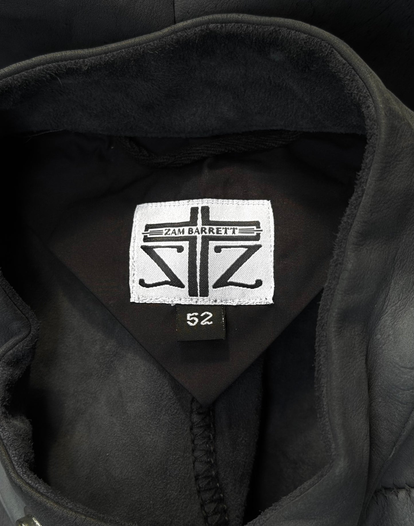 Zam Barrett SS25 Two-Toned Overlock Kangaroo ‘Faulted Shoulder 2.0’ Leather Jacket