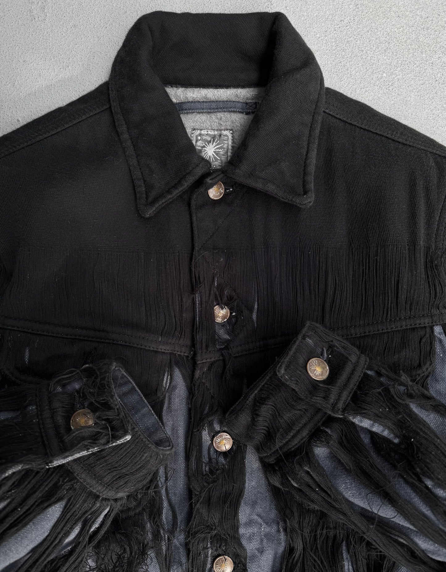 MiharaYasuhiro AW06 Distressed ‘Mummy’ Wool Lined Denim Jacket