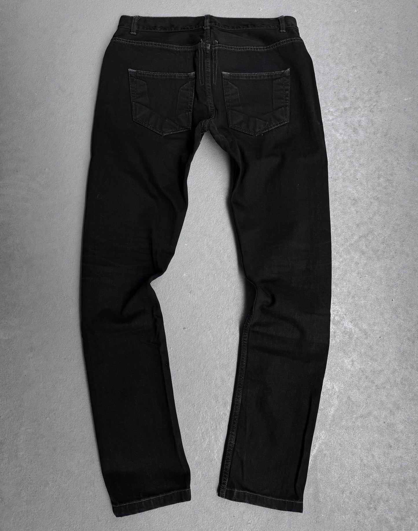 Rick Owens DRKSHDW AW10 “GLEAM” Distressed Black ‘Detroit Cut’ Skinny Denim