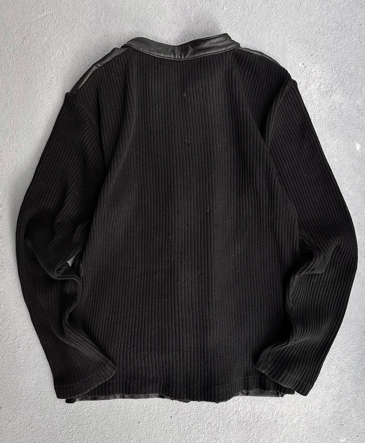 5351 Pour Les Hommes Early 00s Hybrid Knit Rider Jacket