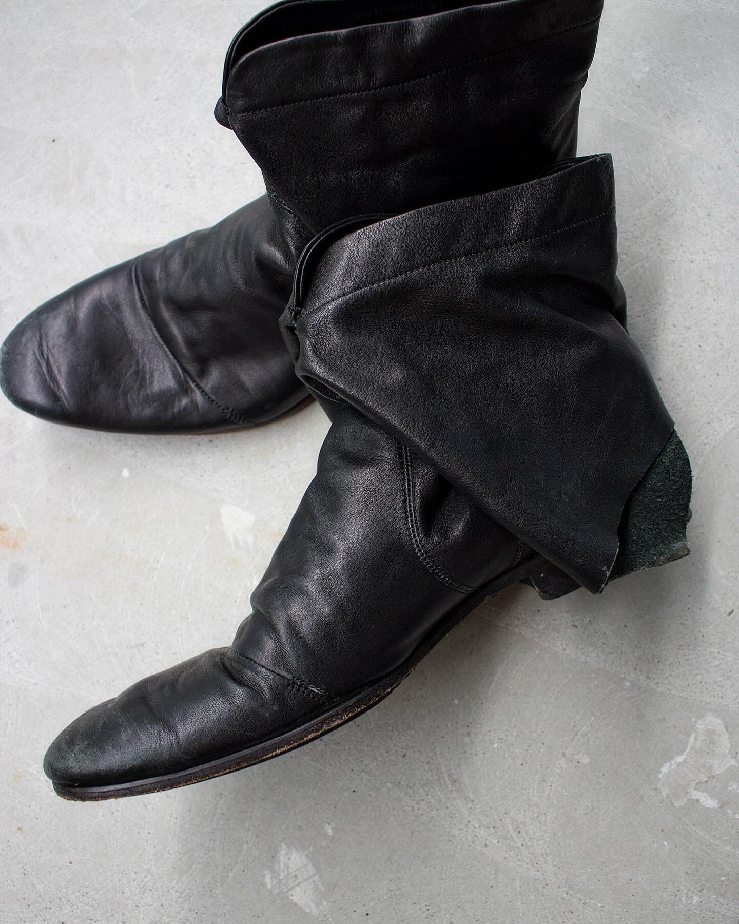 alfredoBANNISTER Early 00s ‘Origami’ Foldable Leather Layer Pirate Boots