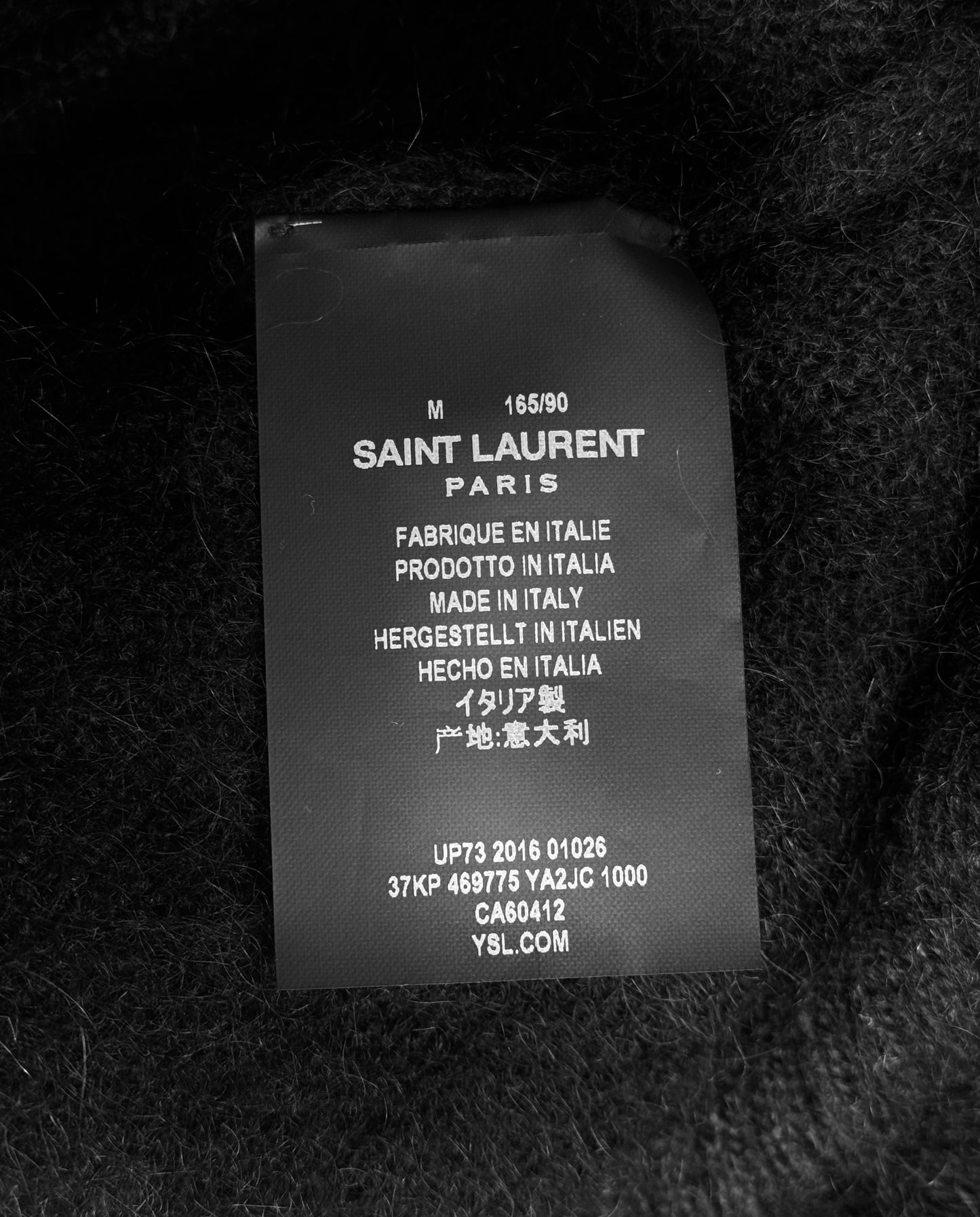 Saint Laurent Paris SS17 Distressed Mohair Blend Cardigan