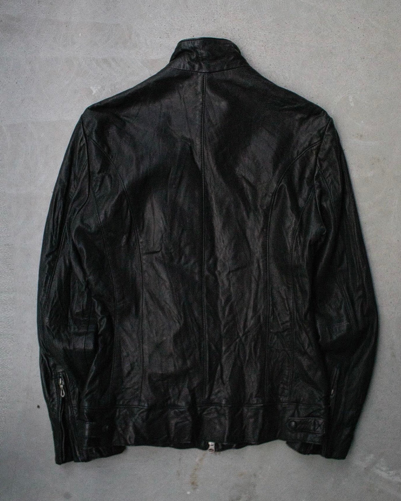 5351 Pour Les Homme Early 00s Sheepskin Leather Rider Jacket