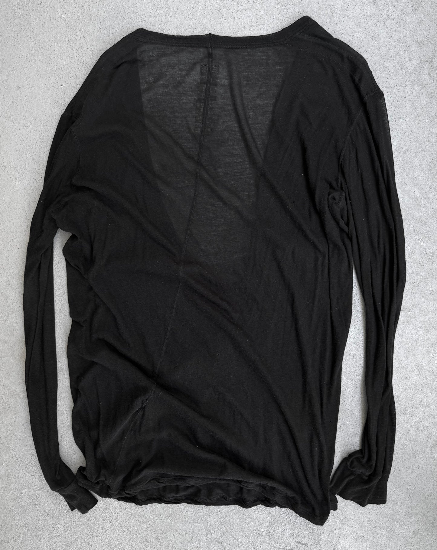 Rick Owens AW22 “STROBE” Black Dylan Cut Long-sleeves