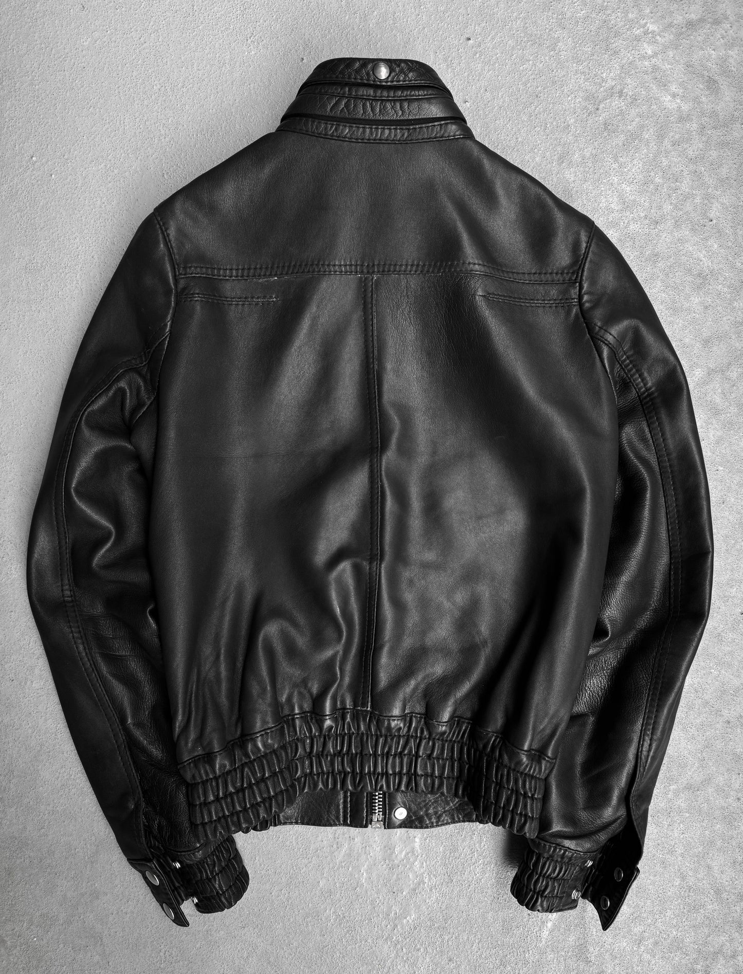DIOR HOMME AW08 by Kris Van Assche Leather Double Pockets Rider Jacket