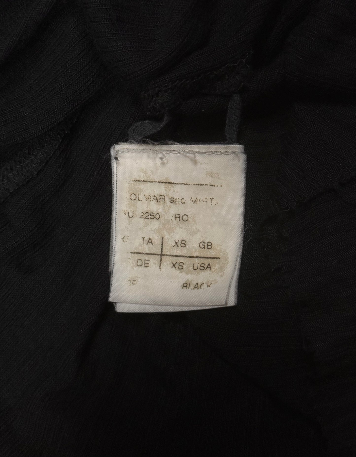 Rick Owens DRKSHDW SS05 "SCORPIO" Stripe Sheer Frayed Edge Long-sleeves